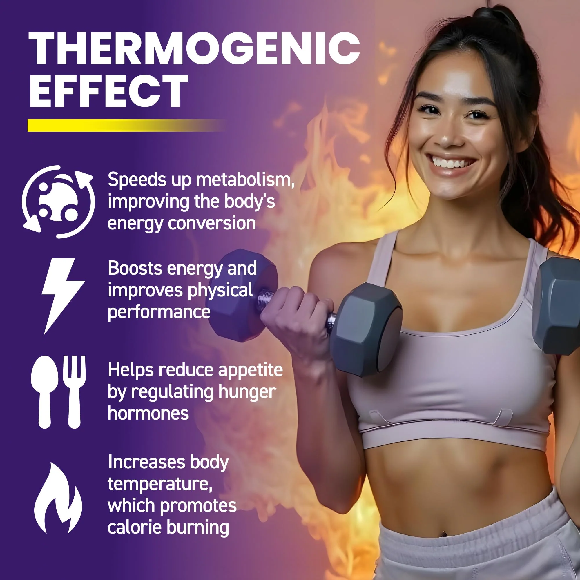 Thermogenic Fat Burner Capsules – Weight Loss Pills for Women & Men | Green Tea, Coffee Extract & Garcinia Cambogia | 60 Capsules - Image 8