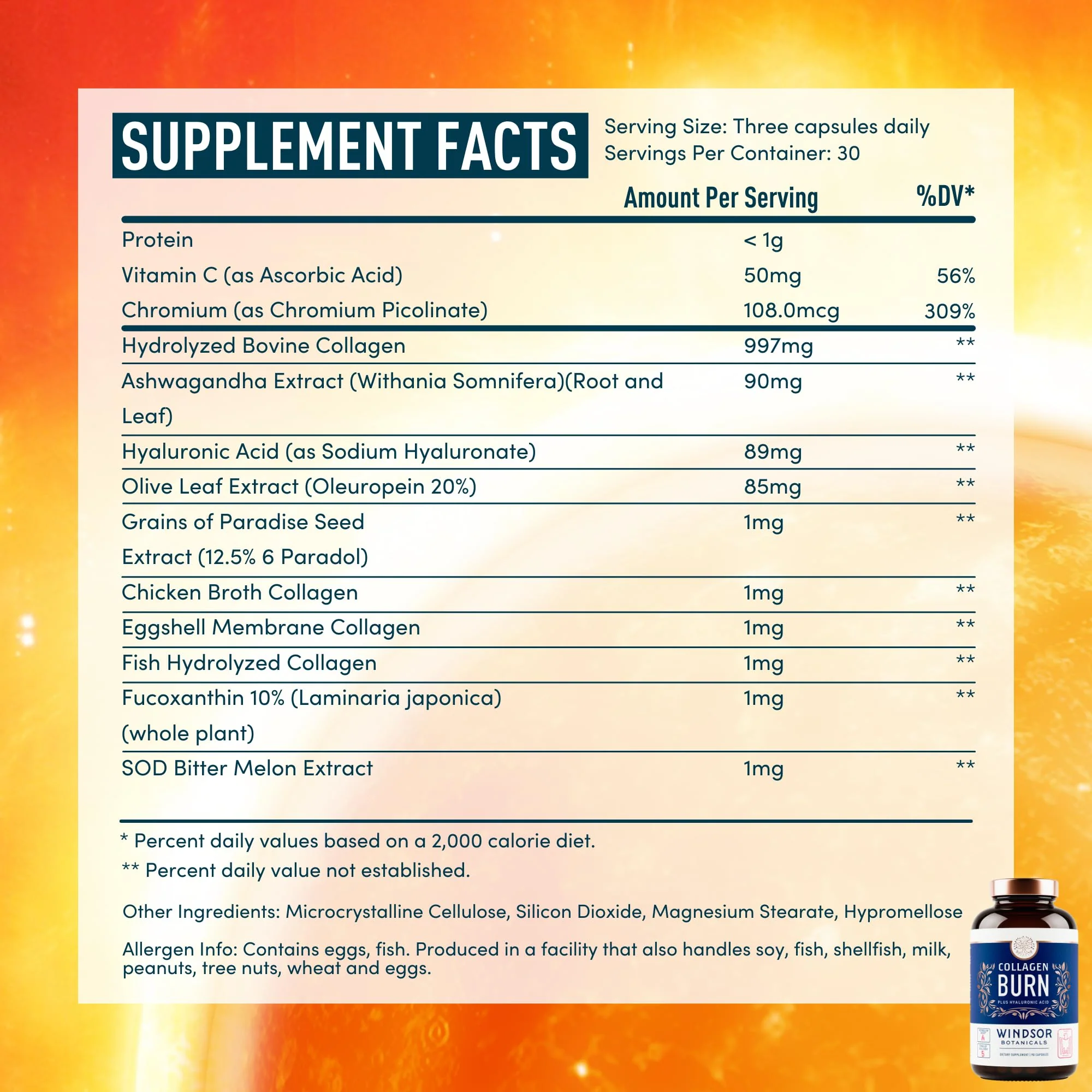 Thermogenic Multi Collagen Burn Capsules – 2-Pack, 180 Pills | Hyaluronic Acid, Marine Collagen & Vitamin C - Image 6