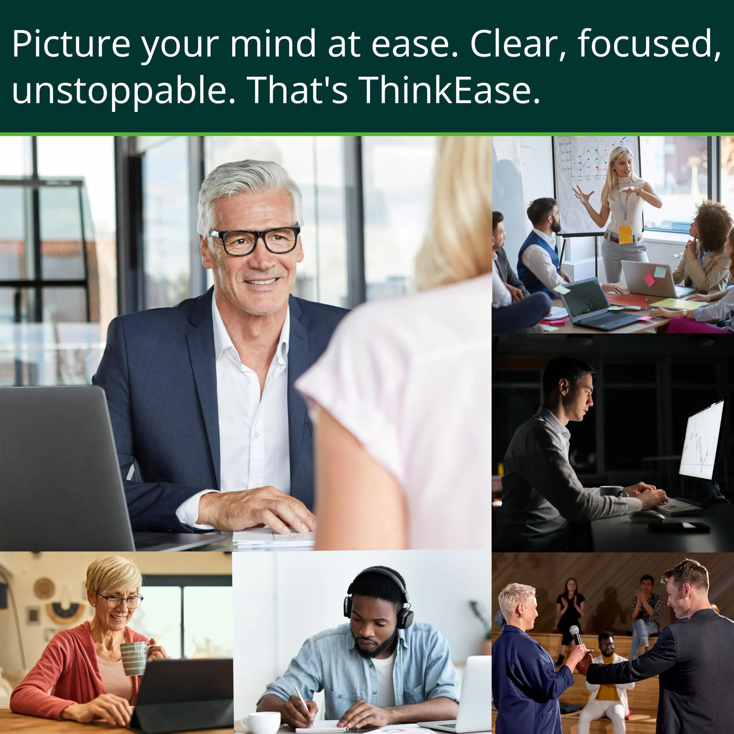 ThinkEase Brain Supplement (120 Capsules) | Memory, Mental Clarity, Focus, Cognitive Performance | Nootropic Supplement with L-Theanine, Acetyl L-Carnitine, Phosphatidylserine, Lion's Mane & More - Image 6
