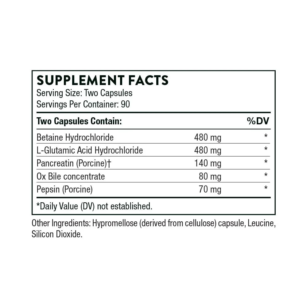 THORNE Advanced Digestive Enzymes – Gut Health Support with Pepsin, Ox Bile & Pancreatin – 90 Servings - Image 3