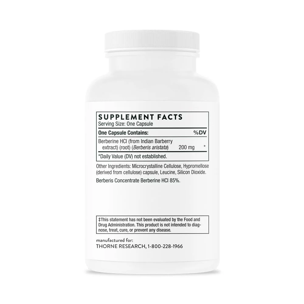THORNE Berberine 200 mg (Formerly Berbercap) - 60 Capsules - Supports Heart, Immunity & Gut Health - Image 2