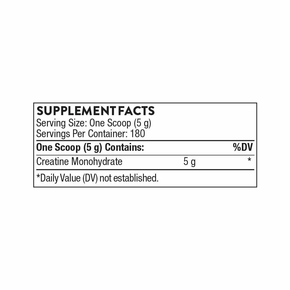 THORNE Creatine – Micronized Creatine Monohydrate Powder, 5 g Serving, 180 Servings, NSF Certified for Sport - Image 3