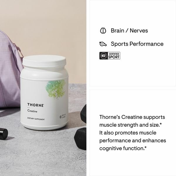THORNE Creatine – Micronized Creatine Monohydrate Powder, 5 g Serving, 180 Servings, NSF Certified for Sport - Image 5