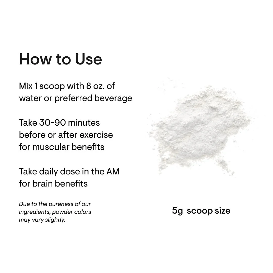 THORNE Creatine - Micronized Creatine Monohydrate Powder for Muscle & Focus | NSF Certified for Sport | Unflavored | 5 g per Serving | 90 Servings - Image 2