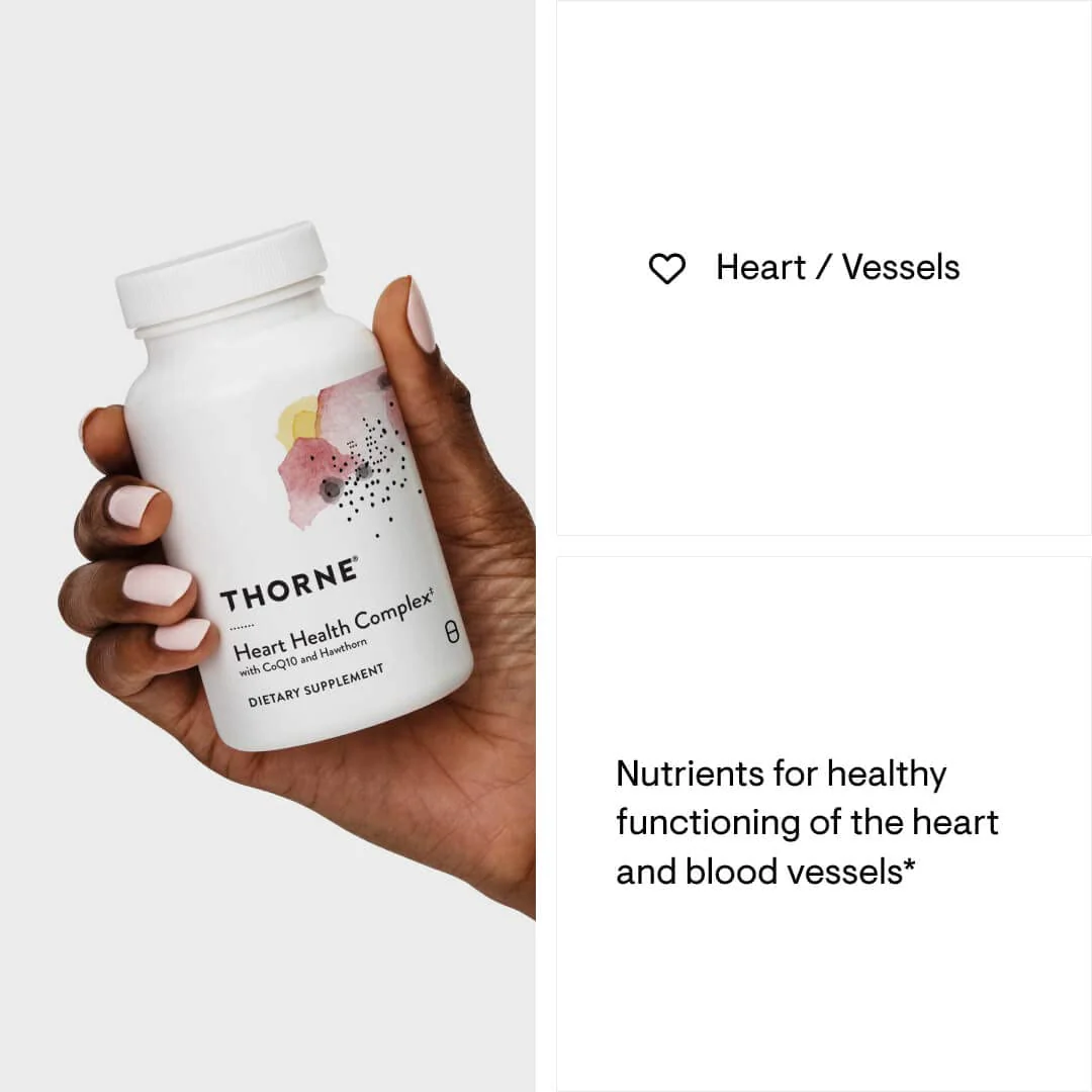THORNE Heart Health Complex – CoQ10, Taurine & Hawthorn | 90 Capsules - Image 2