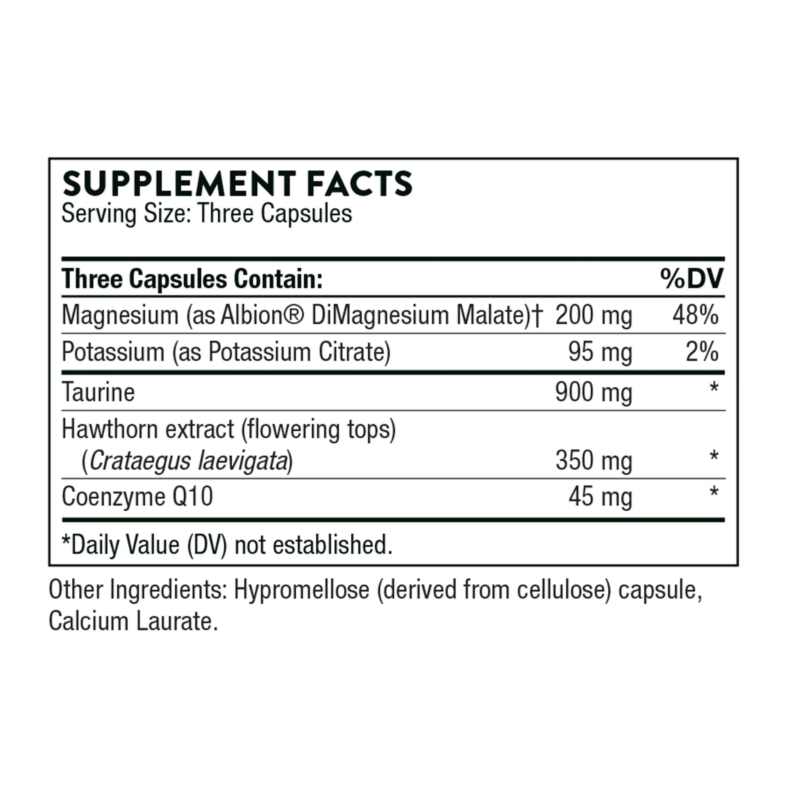 THORNE Heart Health Complex – CoQ10, Taurine & Hawthorn | 90 Capsules - Image 3