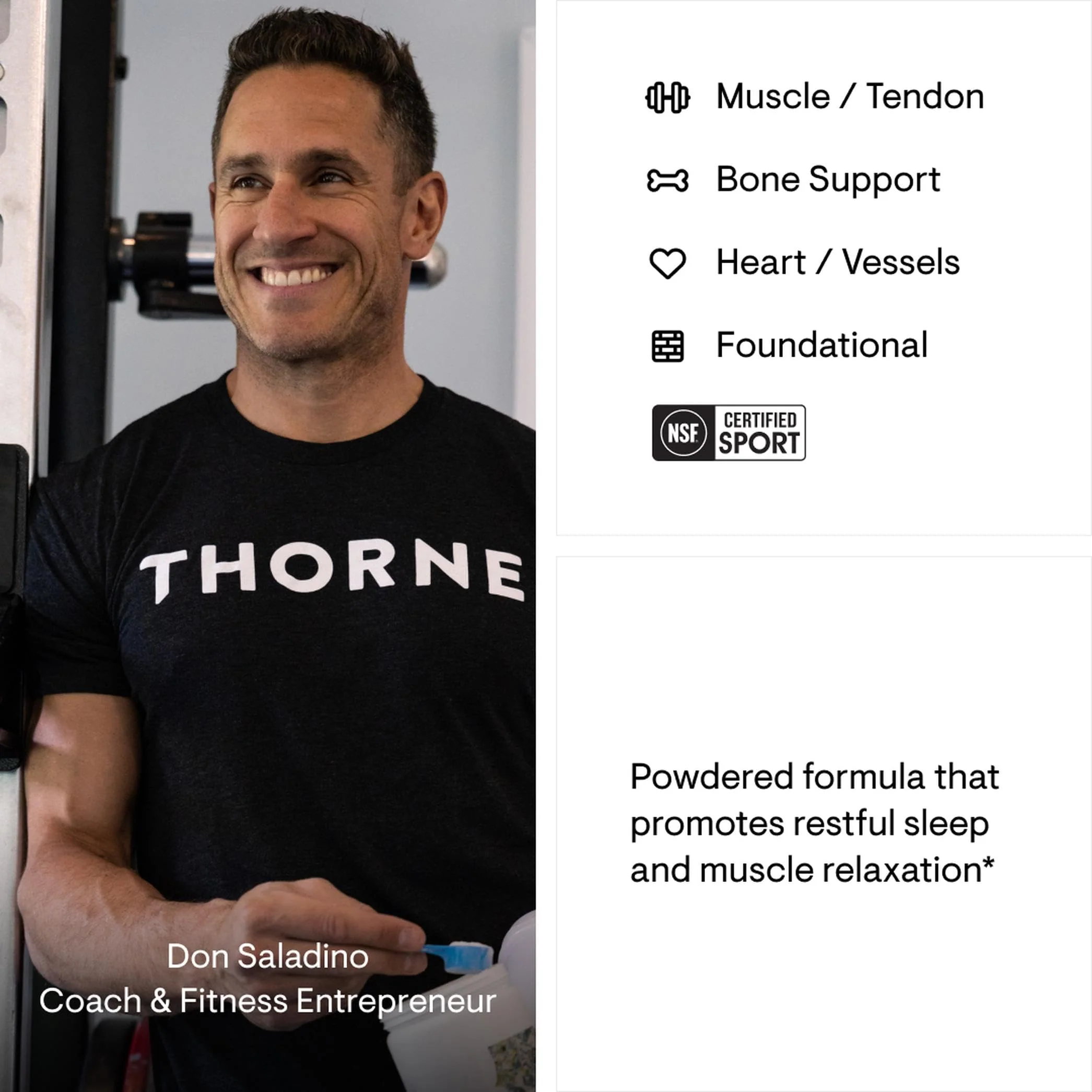 THORNE Magnesium Bisglycinate Powder – 60 Servings, 6.5 oz Jar | Sleep, Metabolism & Heart Health - Image 2