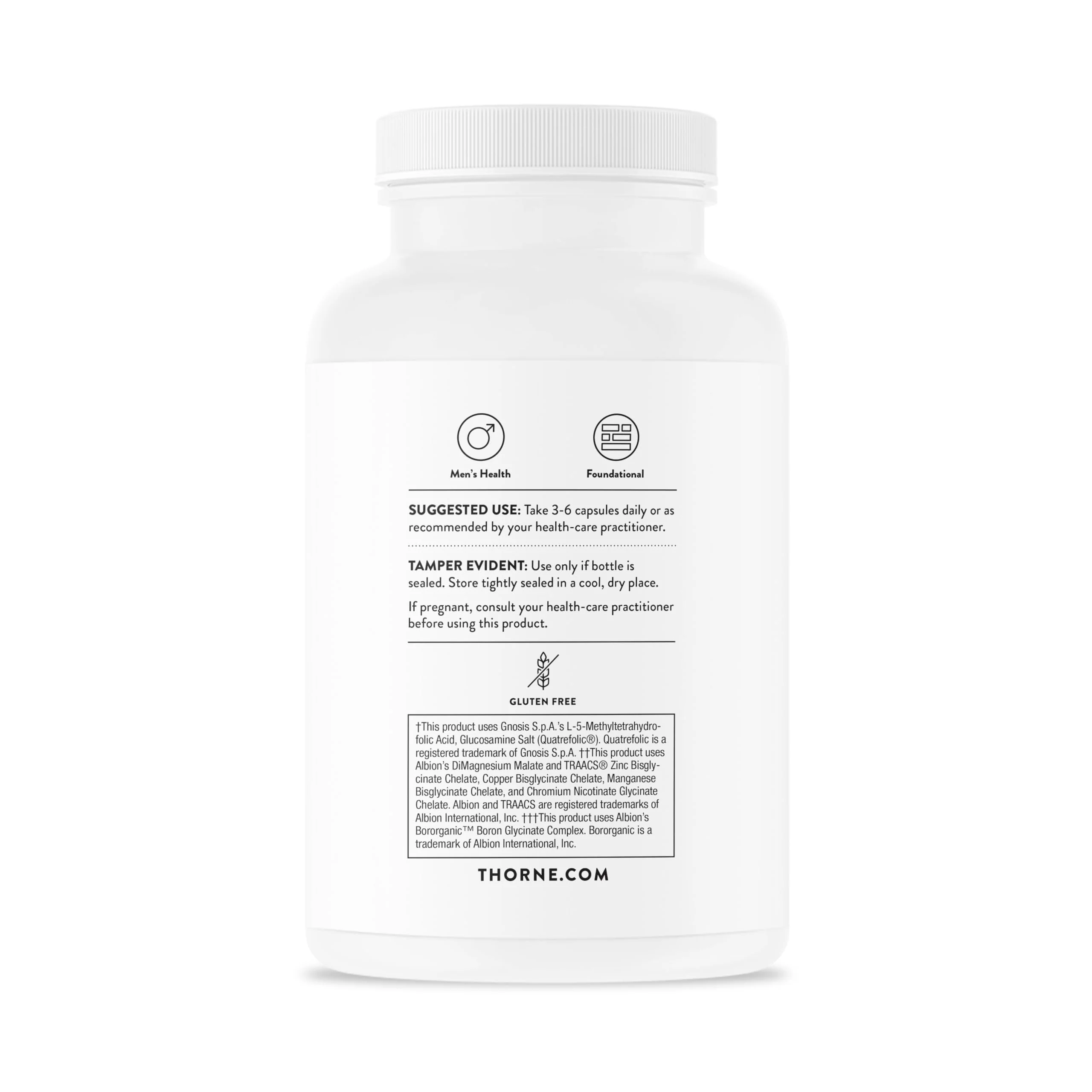 THORNE Men's Multi 50+ | Comprehensive Daily Multivitamin for Heart, Brain, Prostate & Immune Health | 180 Capsules - Image 5