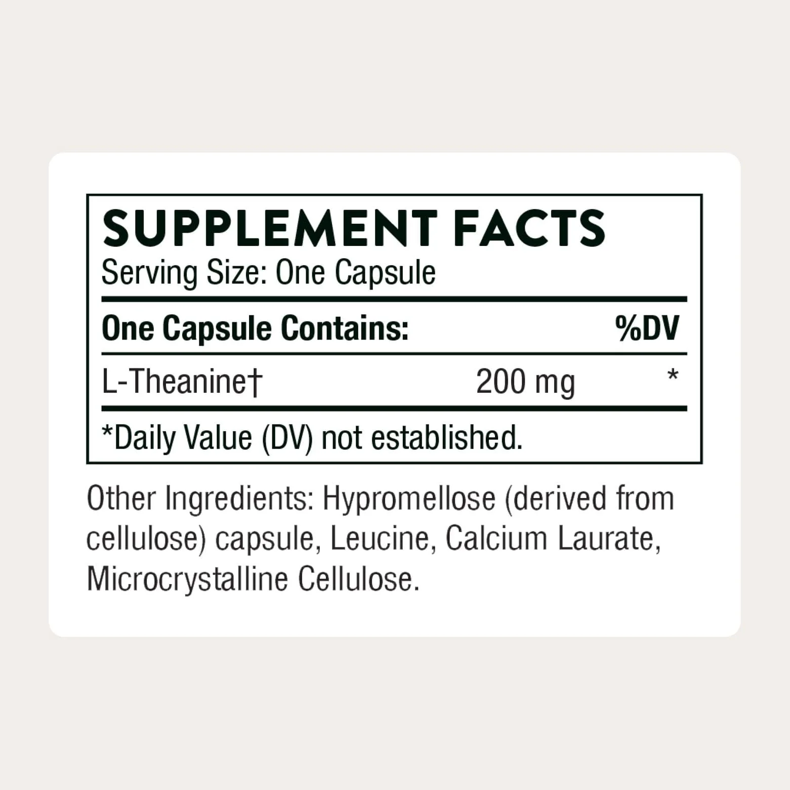 THORNE Theanine 200 mg | Supports Relaxation, Focus & Stress Response - 90 Capsules - Image 9