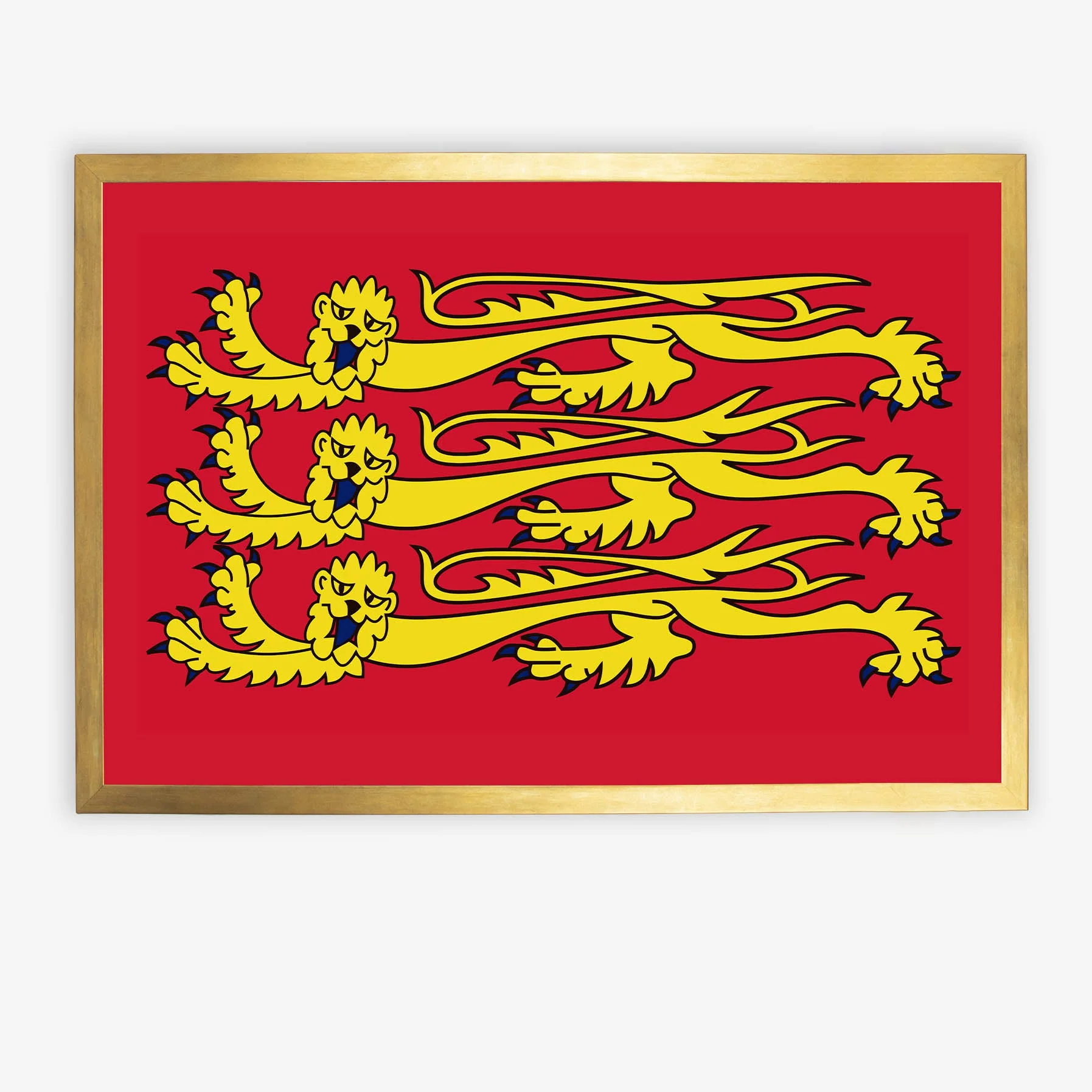 "Three Lions Royal Standard of England" on Framed Prints, Canvas, Framed Canvas, Acrylic or Print-only