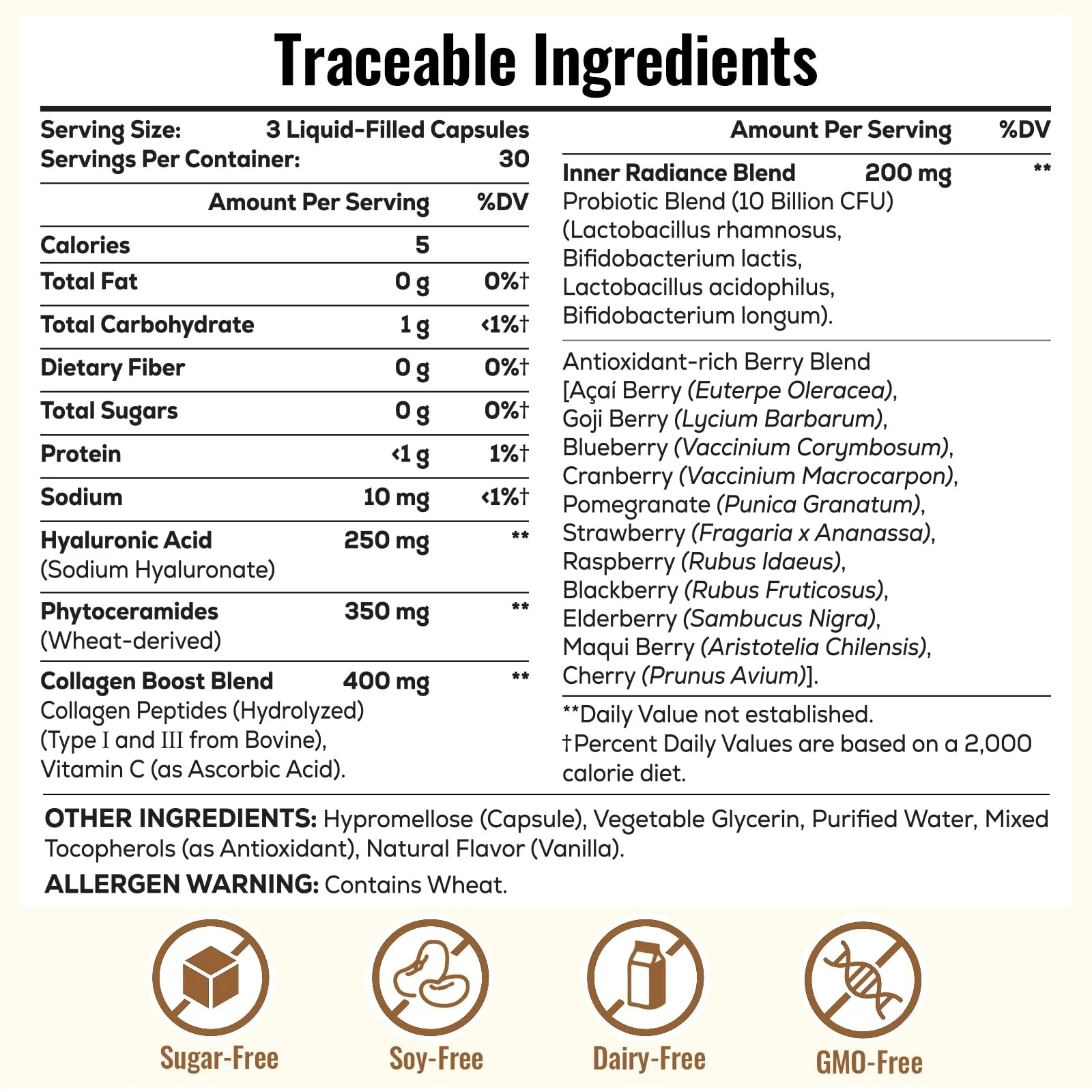 ThrivyThystle 19-in-1 Hyaluronic Acid Capsules – 2 Pack, 1200 mg, Collagen, Vitamin C, Probiotics - Image 6