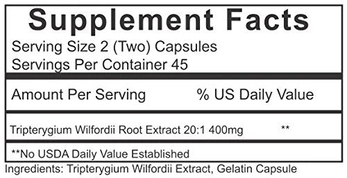 Thunder God Vine Root 20:1 Supplement – 200 mg Tripterygium Wilfordii, 90 Capsules | ThunderGodRoot - Image 4