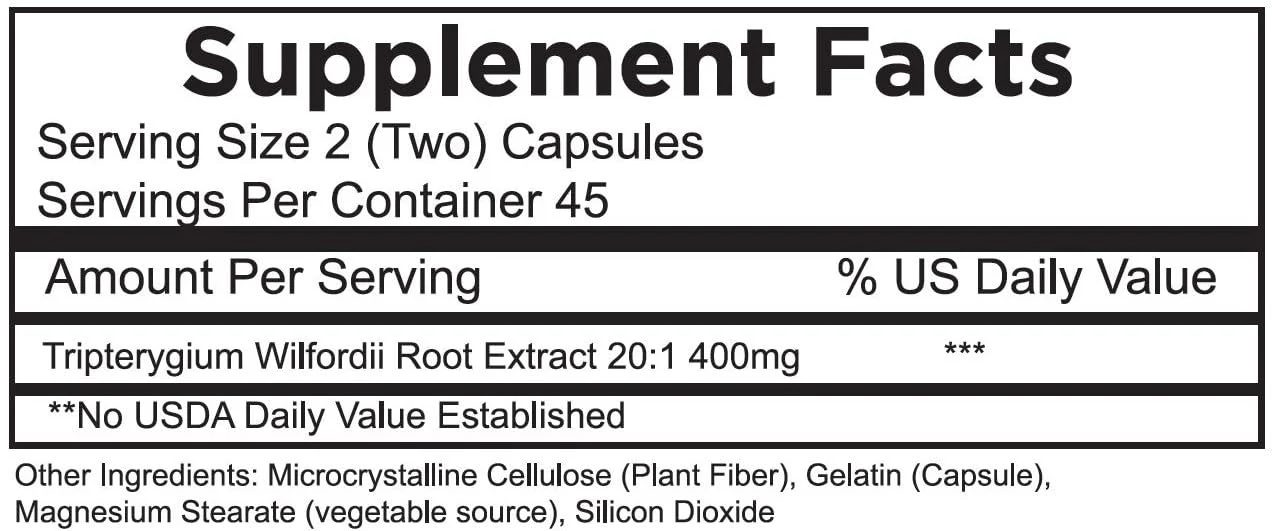 Thunder God Vine Root 20:1 Supplement – 200 mg Tripterygium Wilfordii, 90 Capsules | ThunderGodRoot - Image 9
