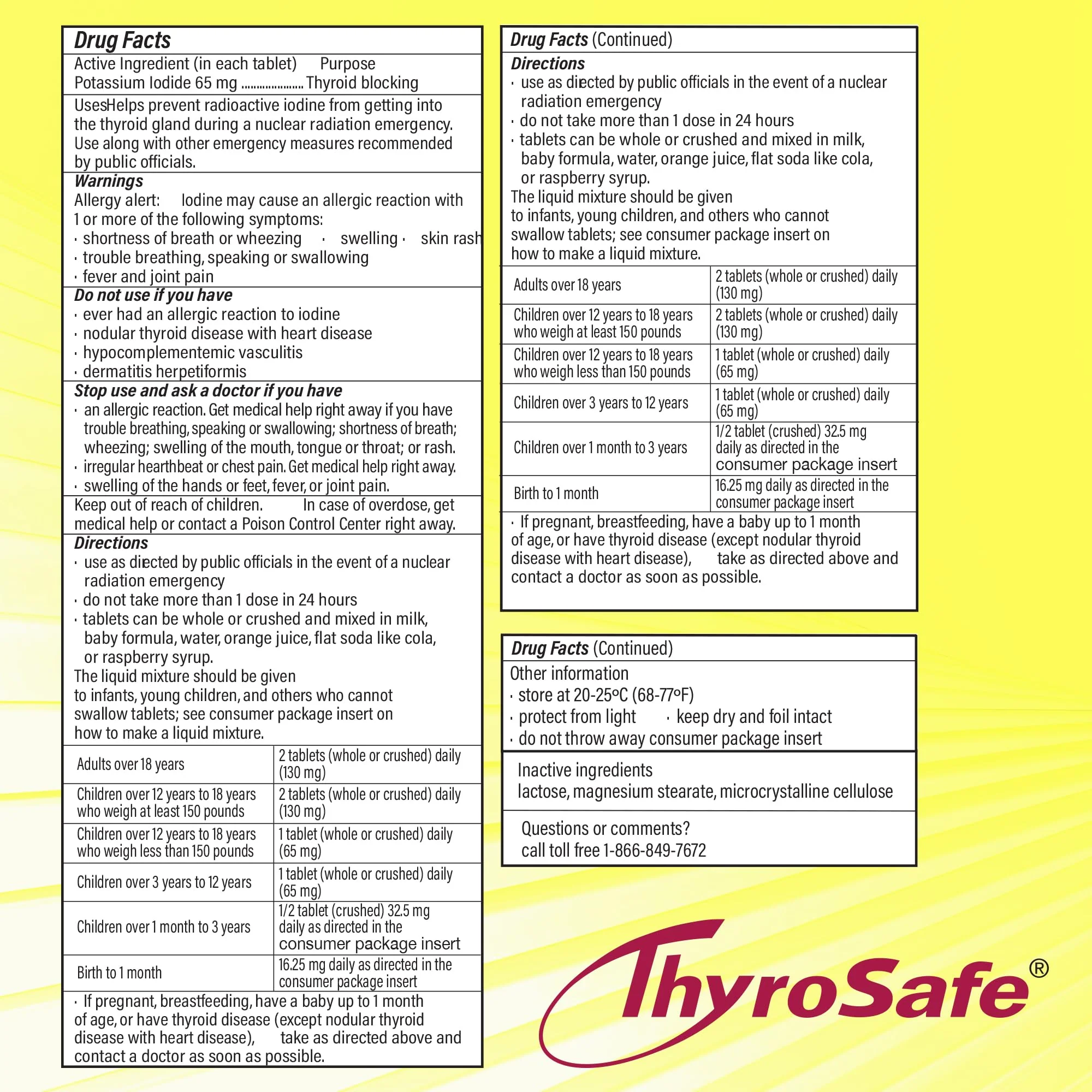 THYROSAFE 65mg Potassium Iodide Tablets (240 Pack) – Supports Thyroid Readiness During Radiation Incidents - Image 3