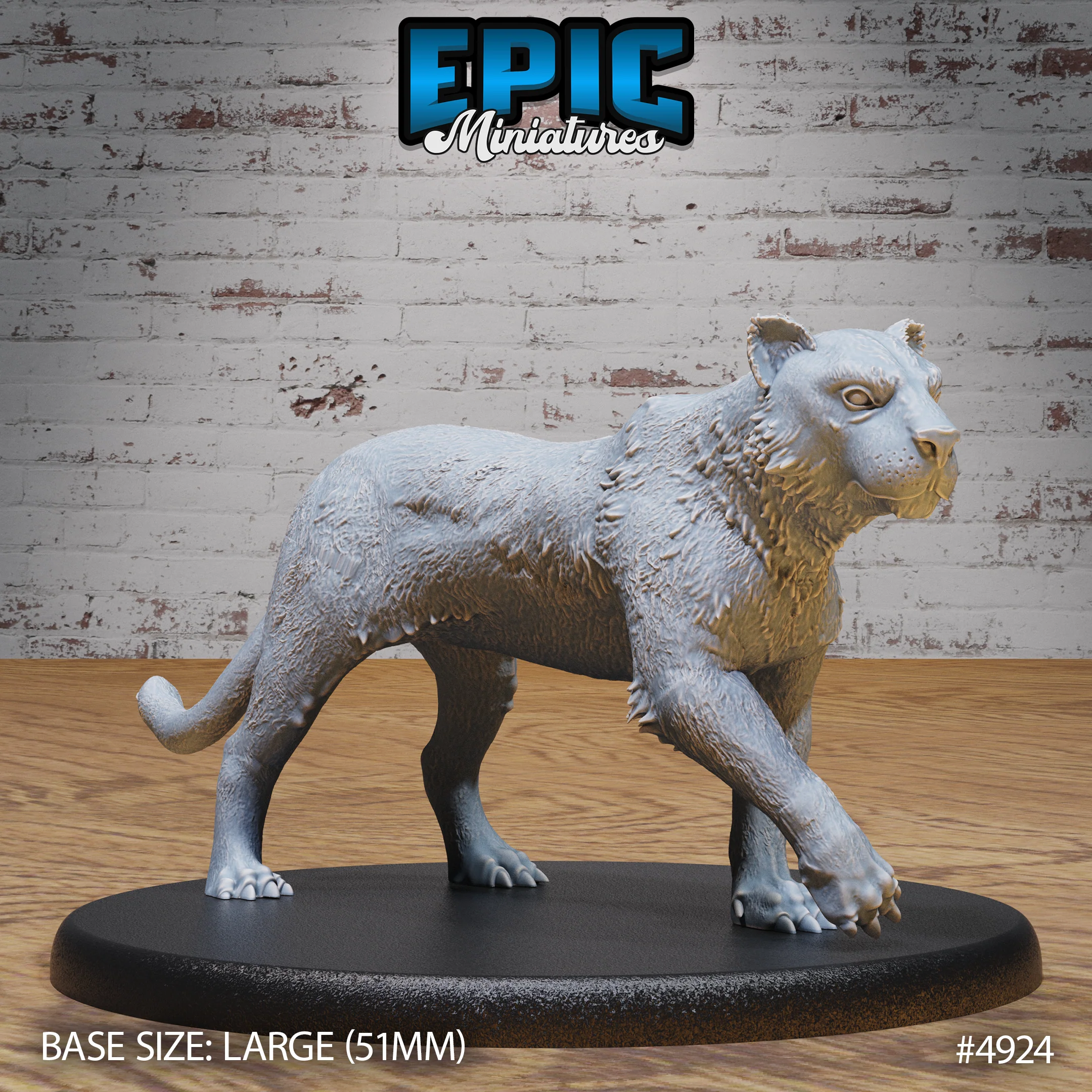 Tiger #4924-#4925 | Epic Miniatures | D&D Tabletop Miniature | Fierce Animal Companion or Beast Encounter - Image 2