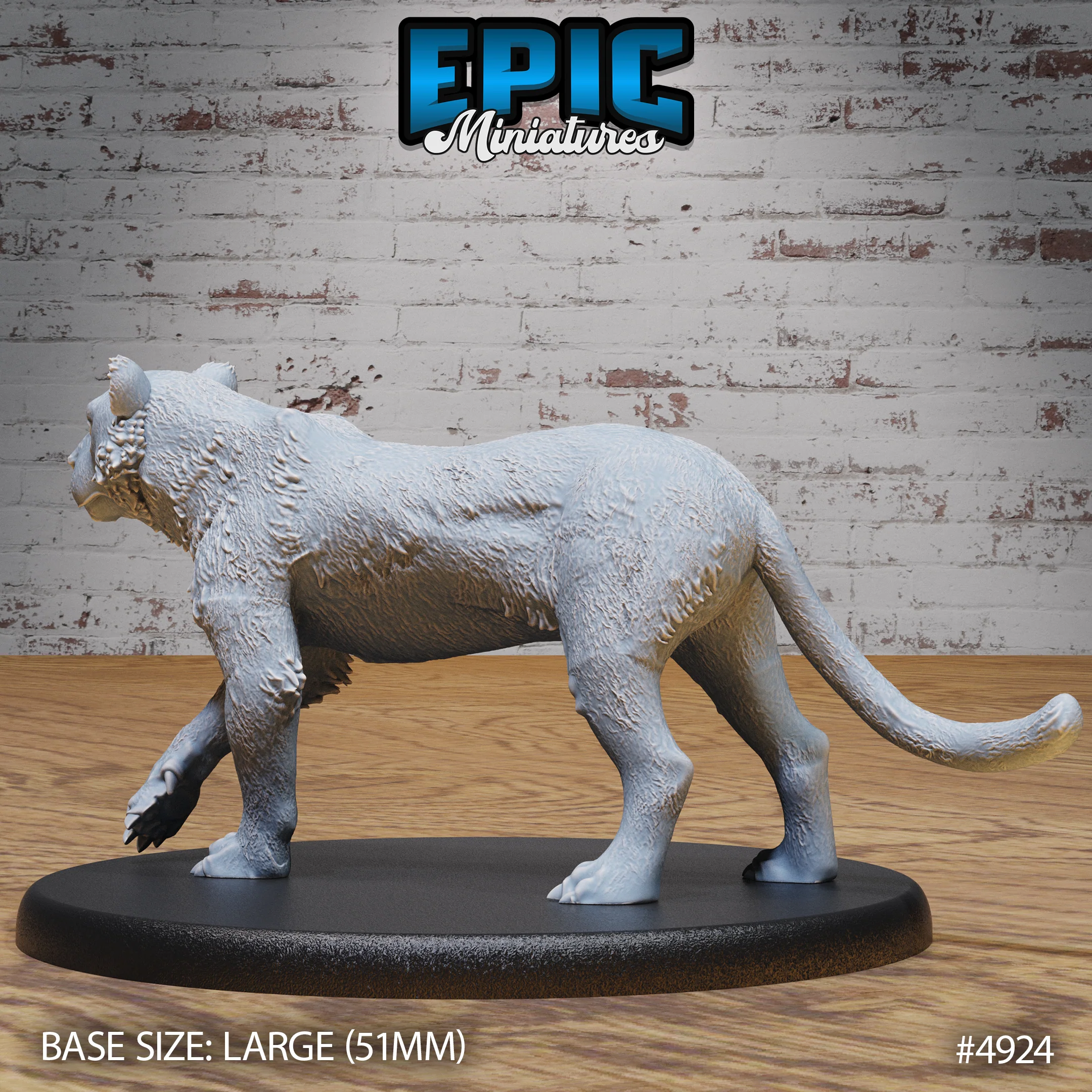 Tiger #4924-#4925 | Epic Miniatures | D&D Tabletop Miniature | Fierce Animal Companion or Beast Encounter - Image 3