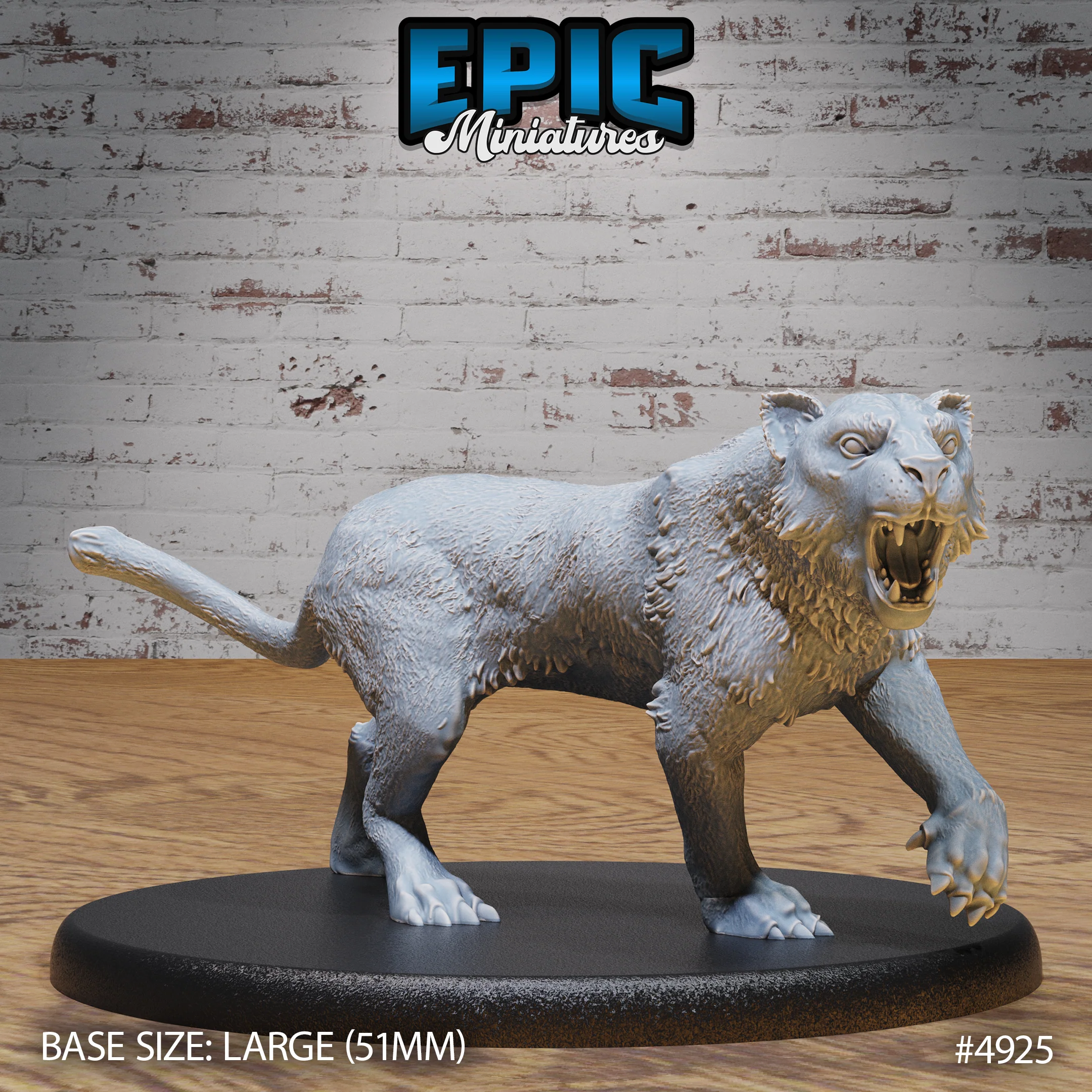 Tiger #4924-#4925 | Epic Miniatures | D&D Tabletop Miniature | Fierce Animal Companion or Beast Encounter - Image 4