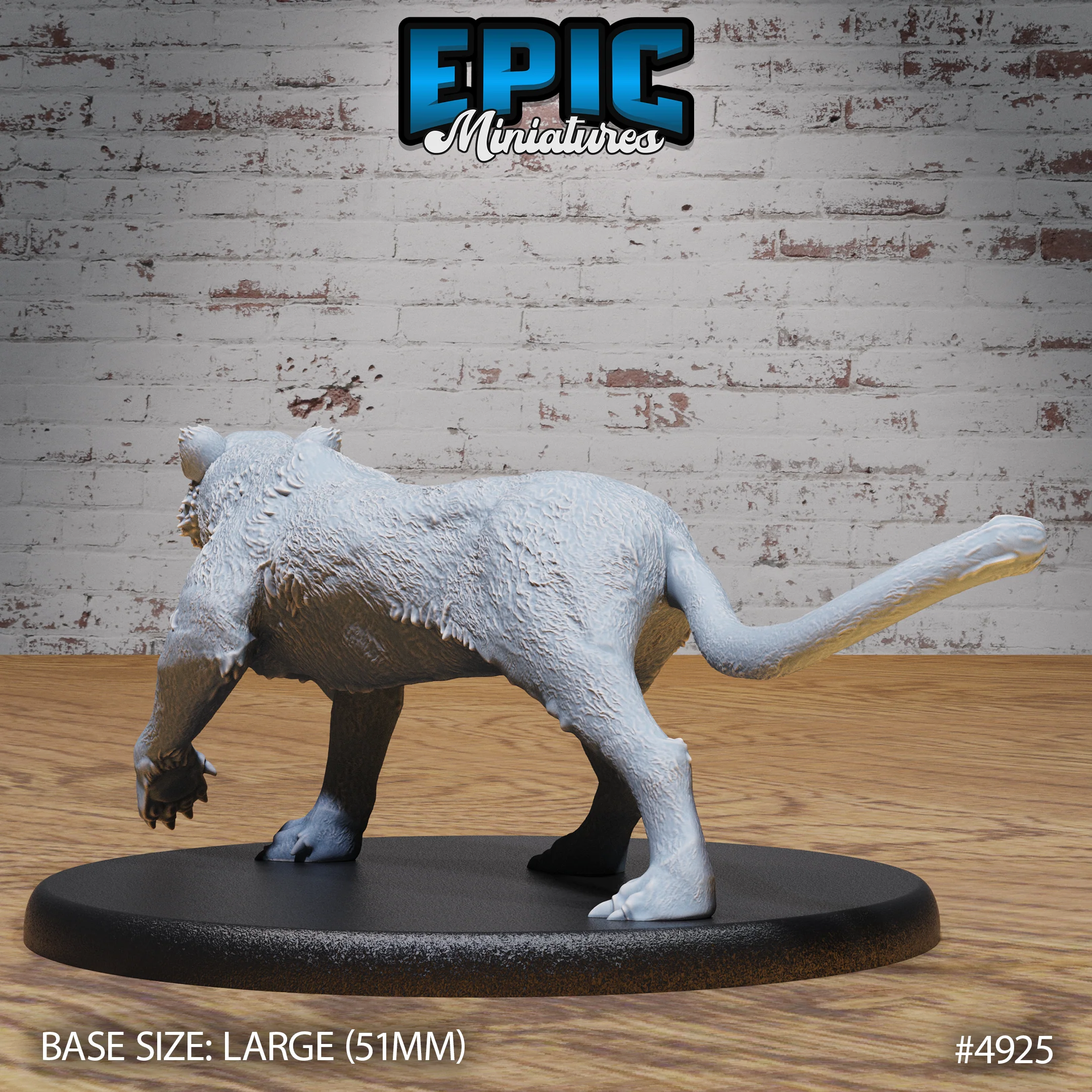Tiger #4924-#4925 | Epic Miniatures | D&D Tabletop Miniature | Fierce Animal Companion or Beast Encounter - Image 5
