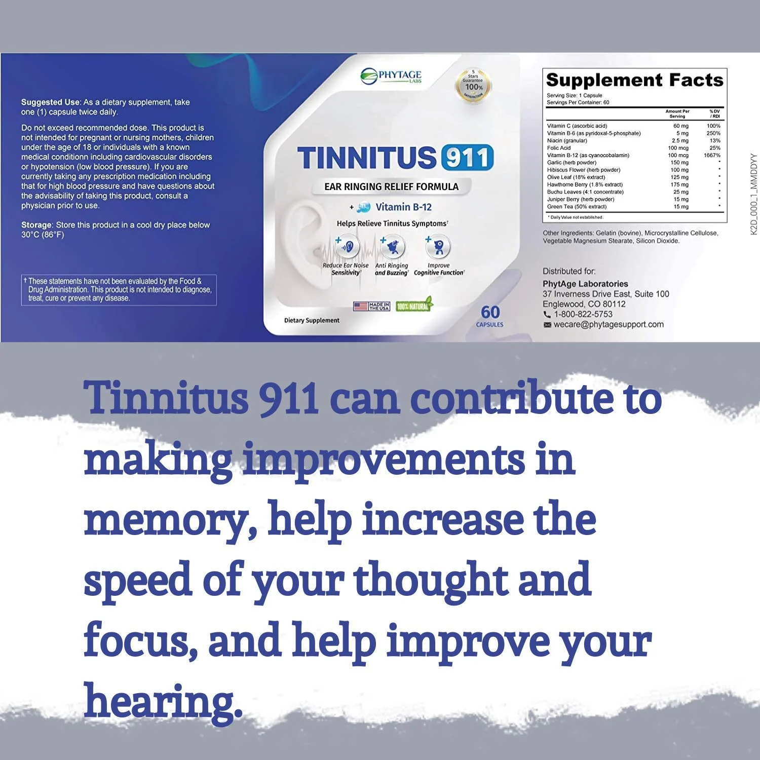 Tinnitus 911 — All-Natural Tinnitus Relief Supplement for Ringing, Hissing, and Buzzing - Image 7