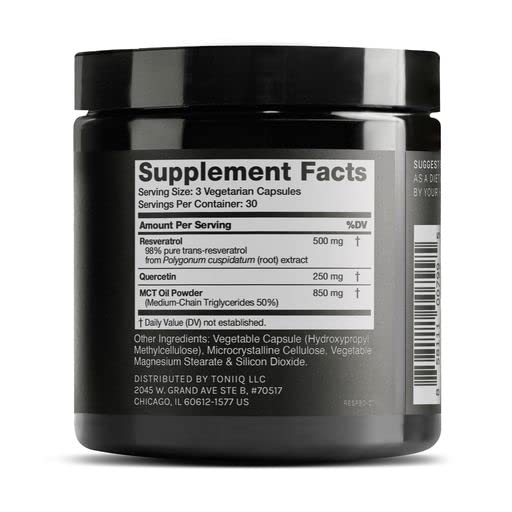 Toniiq 1600mg Resveratrol with MCT Oil – Ultra Purity, 3rd-Party Tested - Image 2