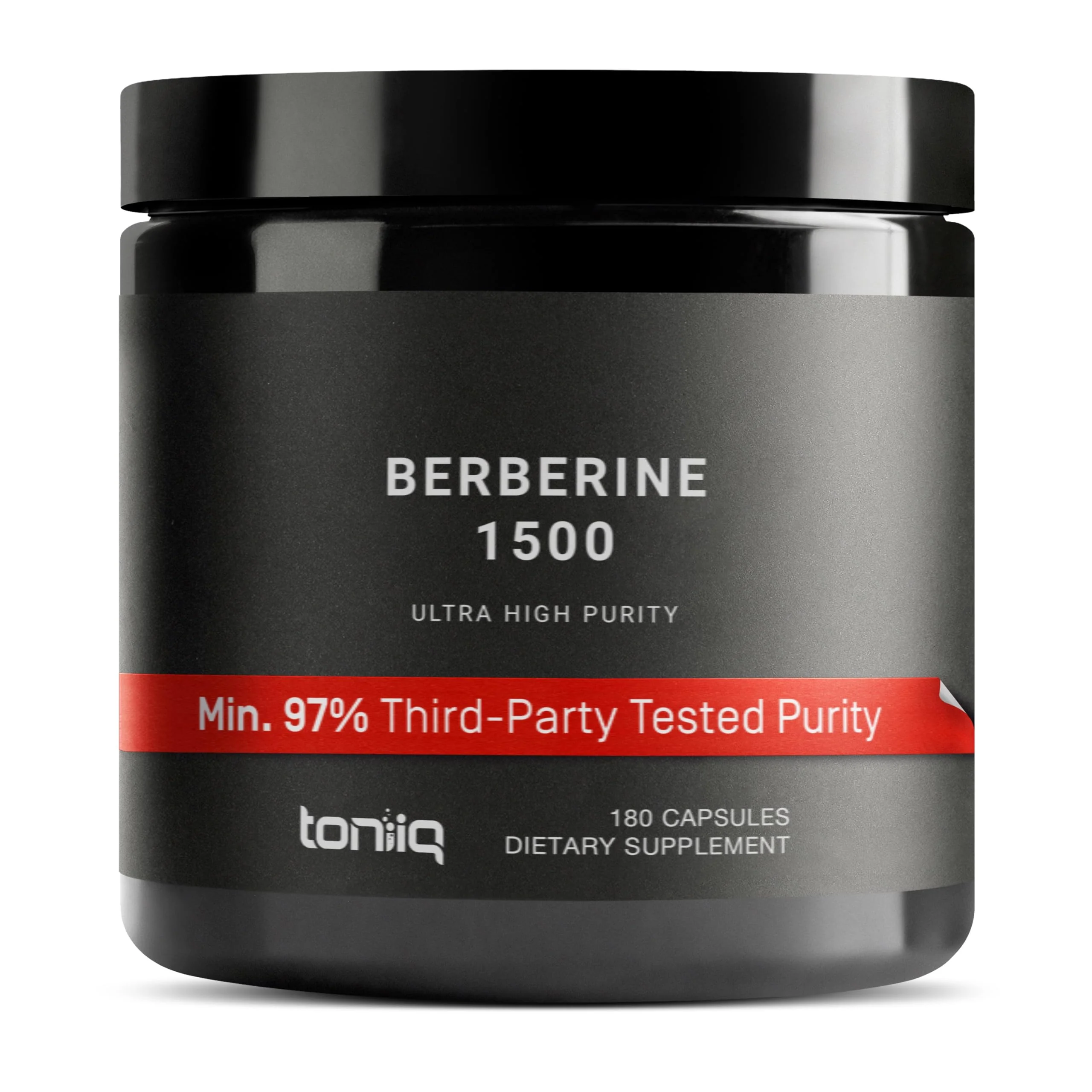 Toniiq Berberine HCl 97% – Himalayas 100:1 Concentrate, 180 Veg Capsules