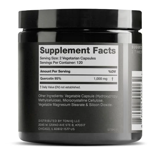 Toniiq Quercetin Capsules 1000mg | 95%+ Pure, Bioavailable Quercetin Supplement | 240 Capsules - Image 11
