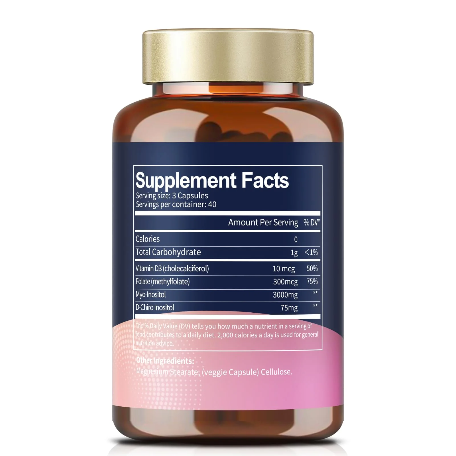 Totaria Inositol Supplement for Women – 40:1 Myo-Inositol & D-Chiro, Vitamin D3 + Folate (Pack of 2) - Image 3