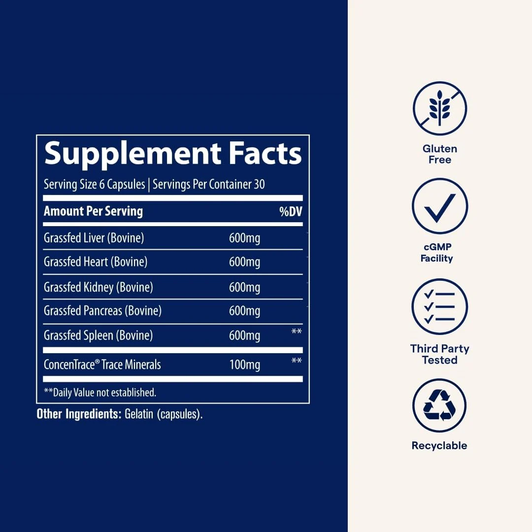 Trace Minerals Beef Organs — Daily Beef Organ Supplement for Immune Support, Heart Health, Energy & Hair | Keto & Paleo Friendly | 180 Count - Image 15