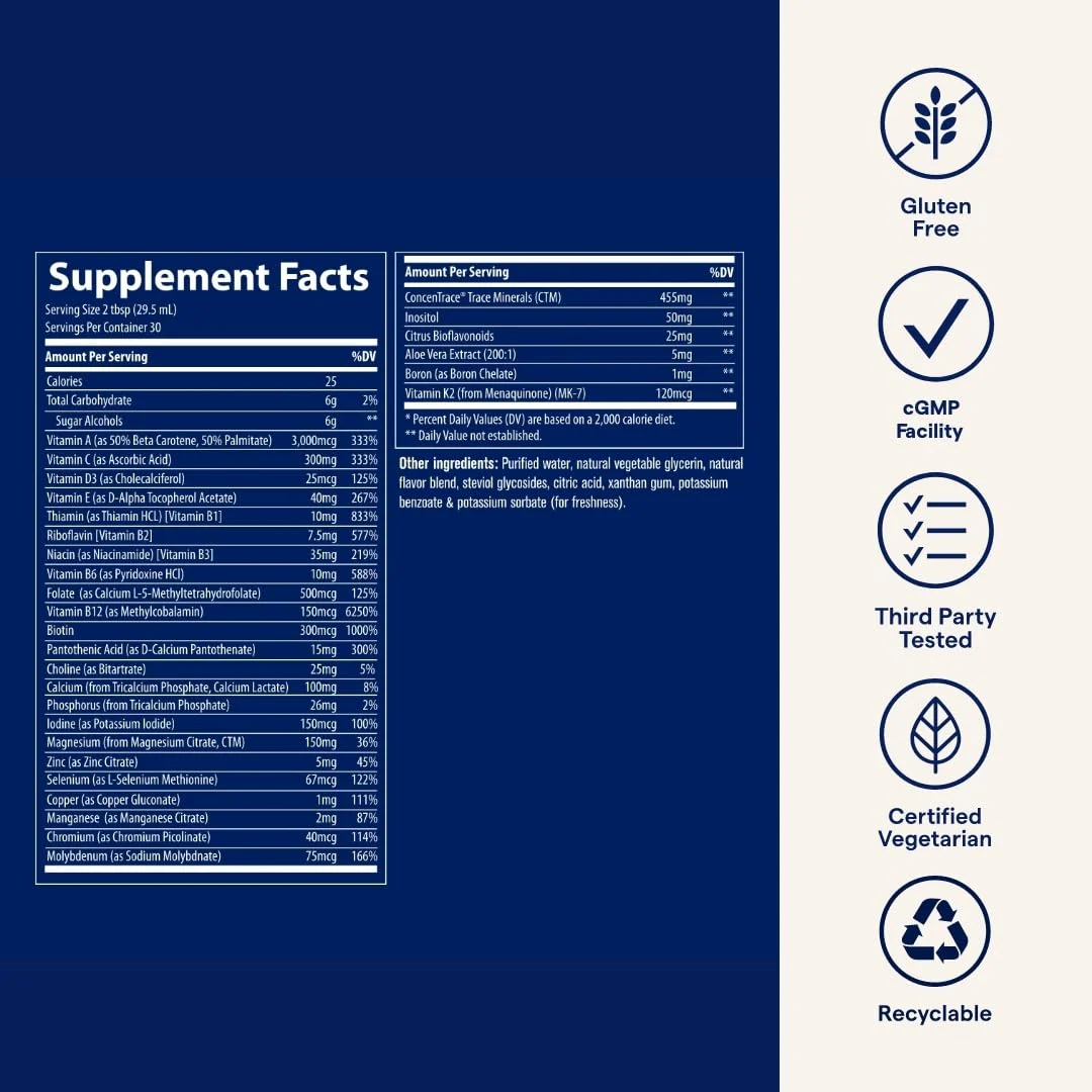 Trace Minerals Liquid Multi Vitamin-Mineral – Berry, Gluten-Free, 30 Servings - Image 5