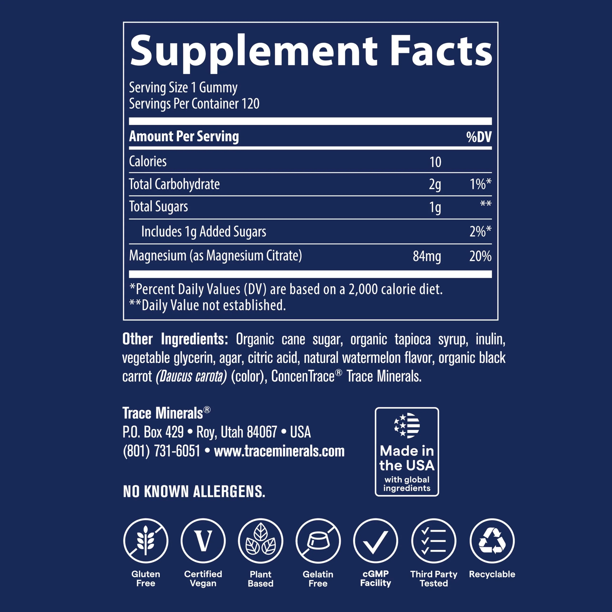 Trace Minerals Magnesium Gummies – Calming Mindset, Watermelon Flavor, 120 Count (Kids & Adults) - Image 6