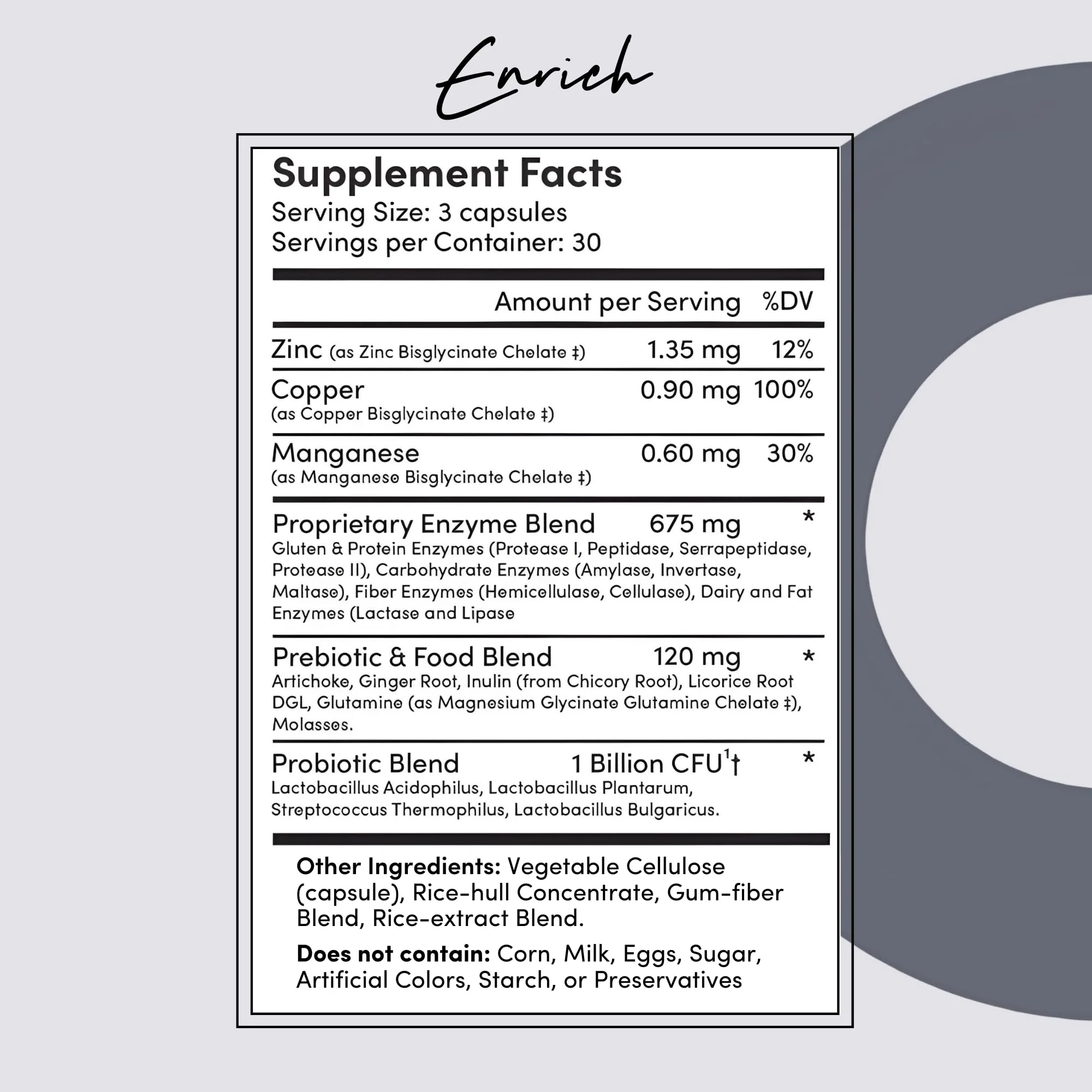 Tranont Enrich Digestive Enzymes & Probiotic Blend | 90 Capsules | Optimal Gut Health, Digestion Support & Nutrient Absorption-Sugar Free, Prebiotics & Probiotics for Men & Women, Unbloat Supplement - Image 7