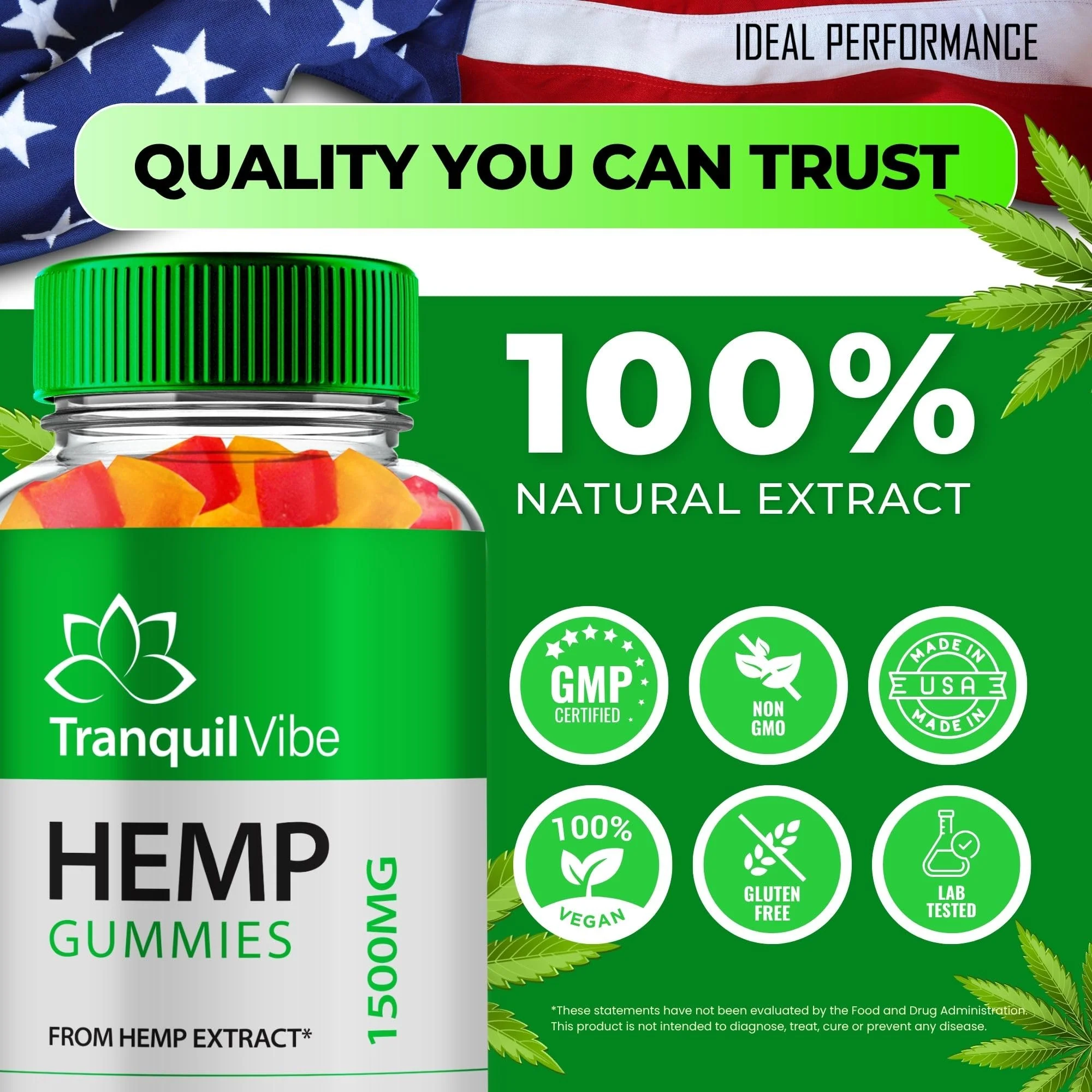Tranquil Vibe Hemp Gummies - Official Maximum Strength All Natural Health & Wellness (2 Pack) - Image 5