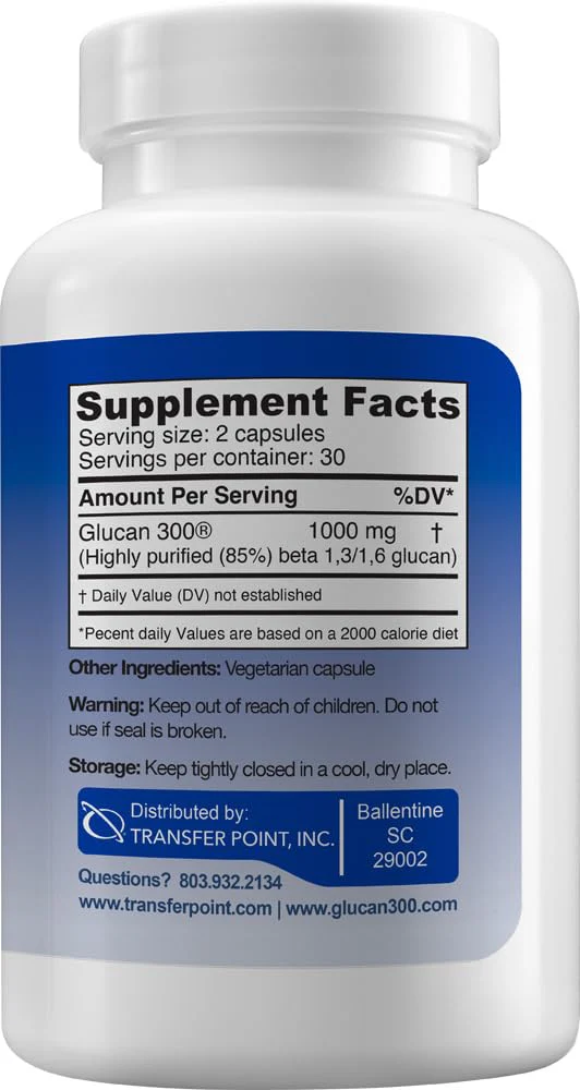 Transfer Point Immune Support Supplement — Highly Purified Beta Glucan 500 mg Capsule (Non-GMO, Vegan) - Image 11