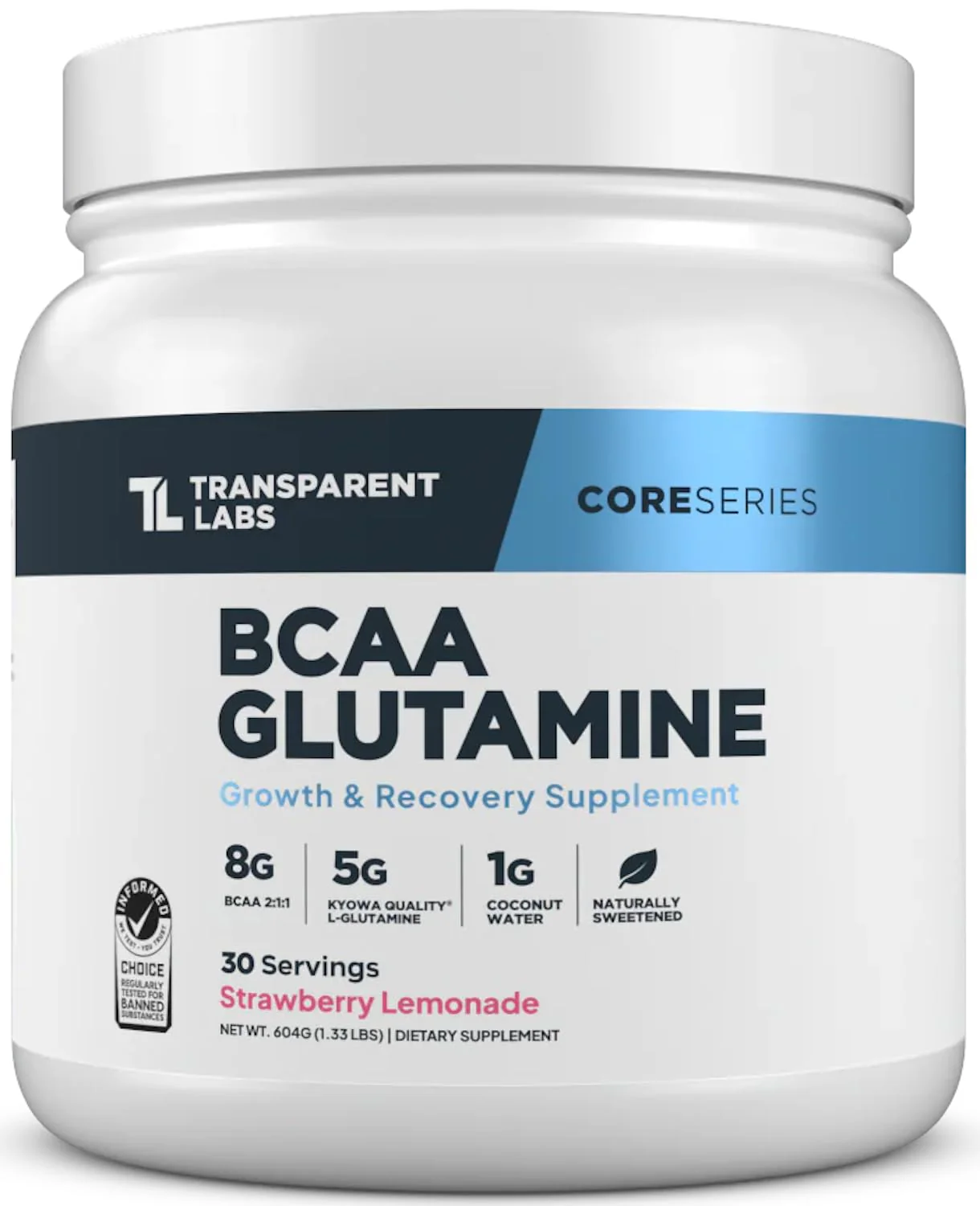 Transparent Labs BCAA Glutamine - 8,000 mg BCAAs + 5,000 mg L-Glutamine for Post-Workout Recovery, Endurance & Muscle Support - 30 Servings, Strawberry Lemonade - Image 10