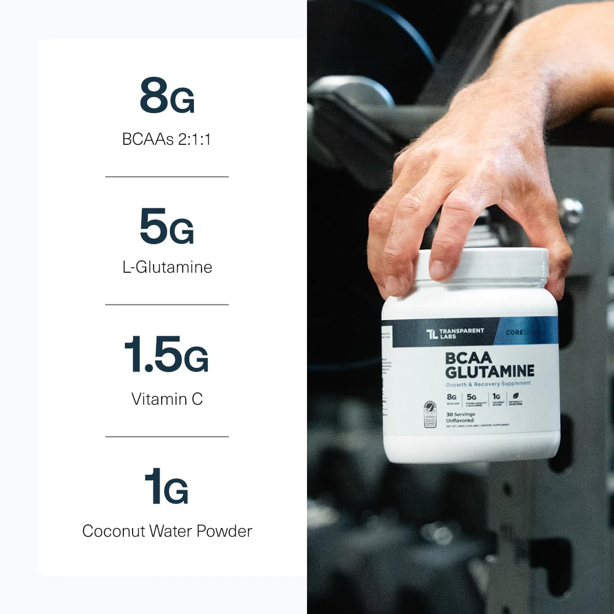 Transparent Labs BCAA Glutamine - 8,000 mg BCAAs + 5,000 mg L-Glutamine for Post-Workout Recovery, Endurance & Muscle Support - 30 Servings, Strawberry Lemonade - Image 15