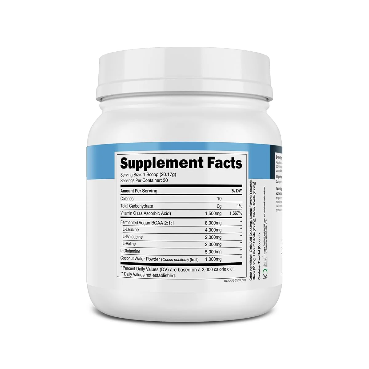 Transparent Labs BCAA Glutamine - 8,000 mg BCAAs + 5,000 mg L-Glutamine for Post-Workout Recovery, Endurance & Muscle Support - 30 Servings, Strawberry Lemonade - Image 9