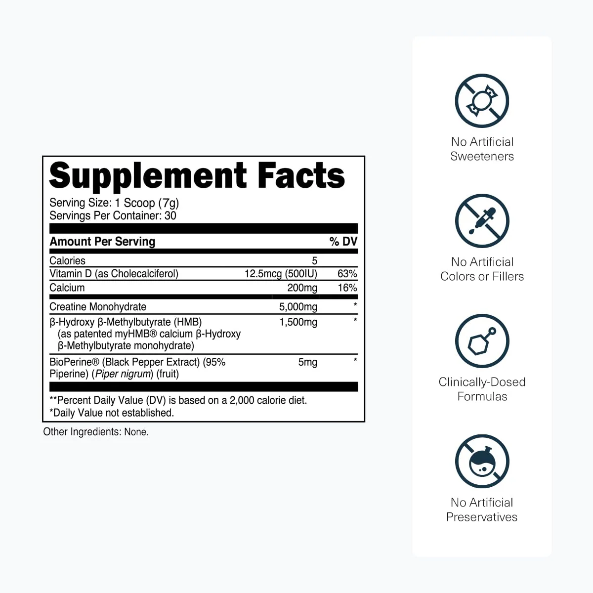 Transparent Labs Creatine HMB - Creatine Monohydrate with HMB | 30 Servings, Unflavored - Image 4