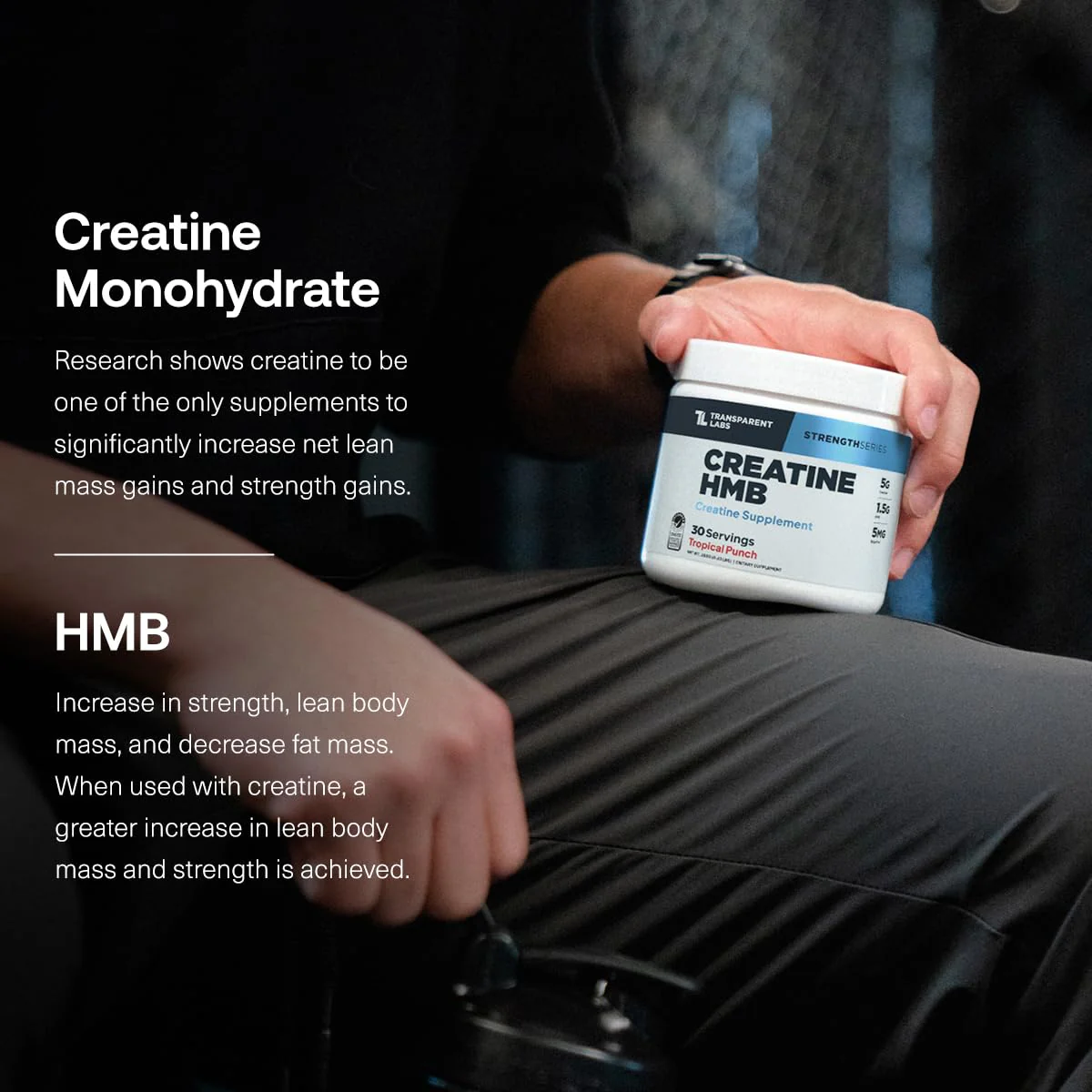 Transparent Labs Creatine HMB - Creatine Monohydrate with HMB | 30 Servings, Unflavored - Image 5