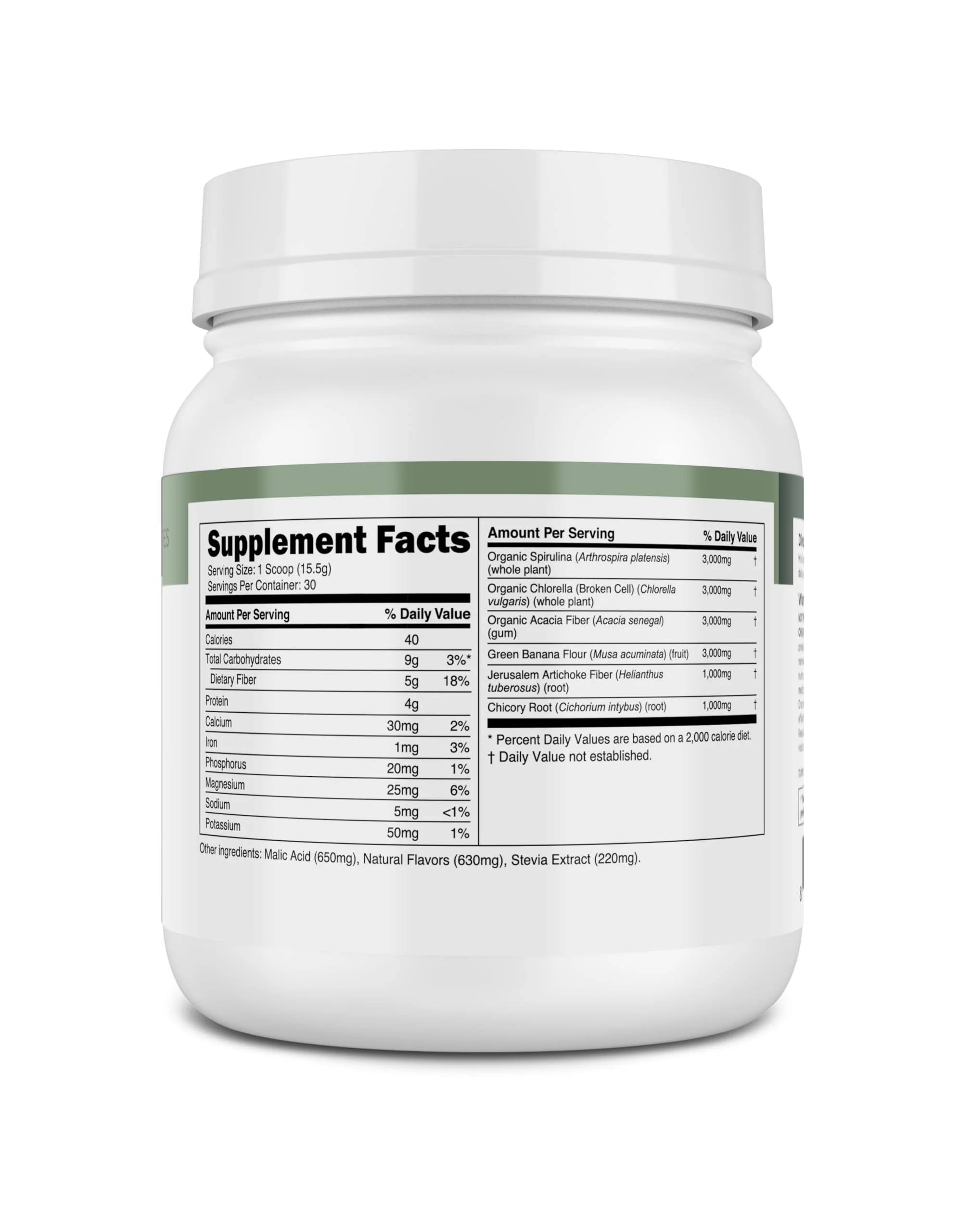 Transparent Labs Prebiotic Greens - Peach Mango, 30 Servings | Organic Spirulina, Chloerra, Acacia & Green Banana - Image 3