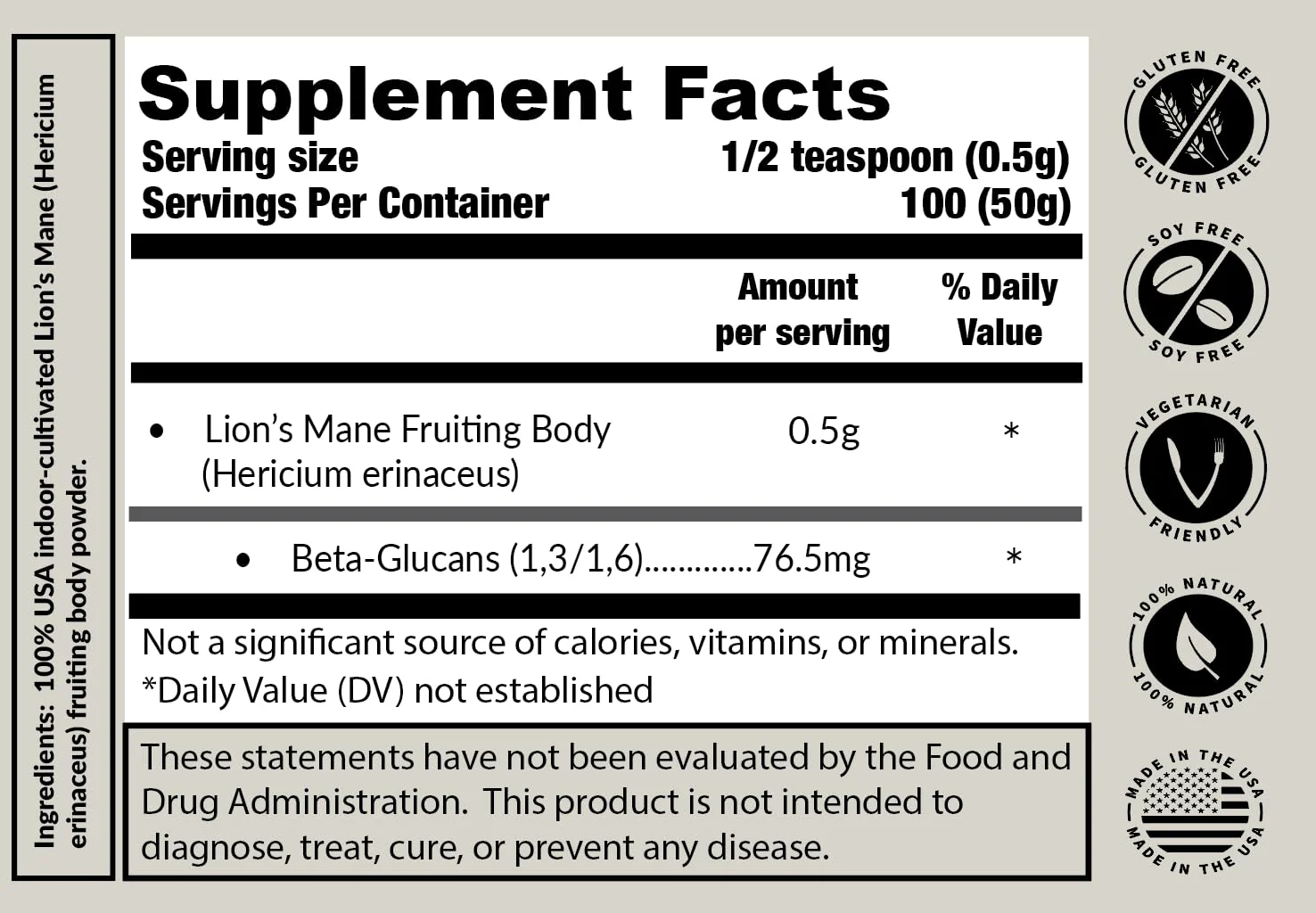 Tremetes Lion’s Mane Mushroom Powder – Lab Verified 15.3% Beta-Glucans | Focus - Image 6
