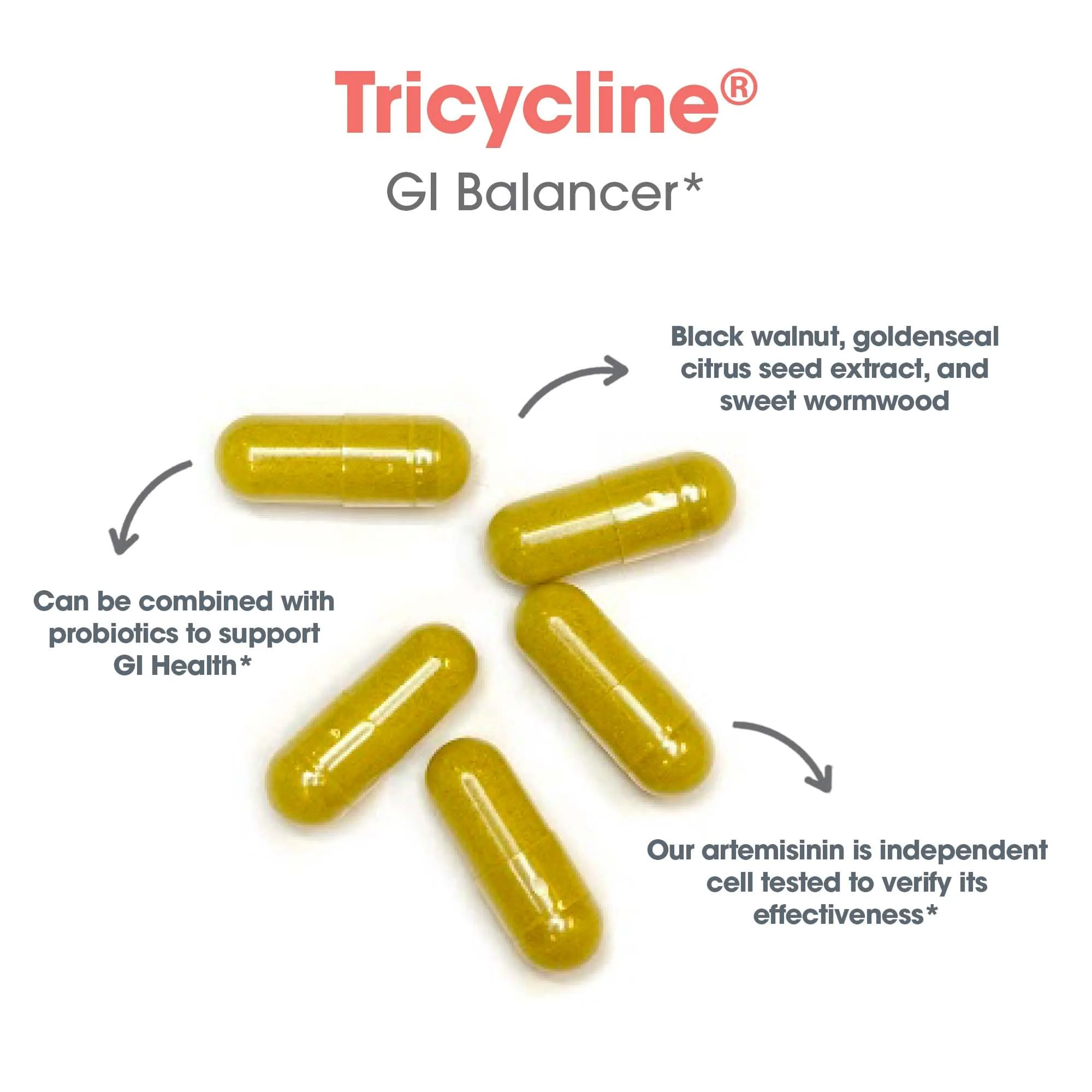 Tricycline GI Balancers – Allergy Research Group (90 Count) – Gluten Free & Vegetarian - Image 5