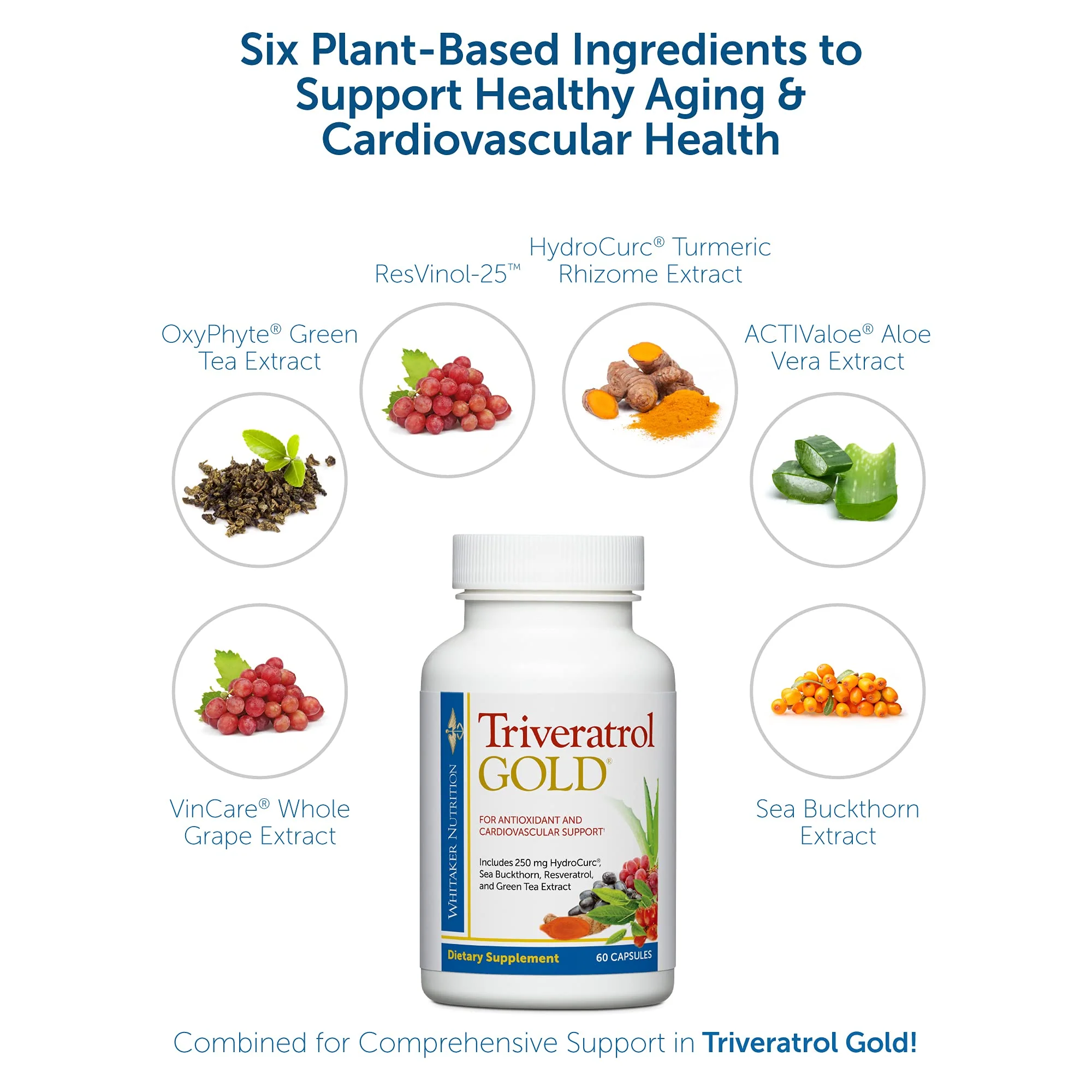 Triveratrol Gold – Healthy Aging Supplement with Resveratrol & Plant Extracts (60 Capsules) - Image 4