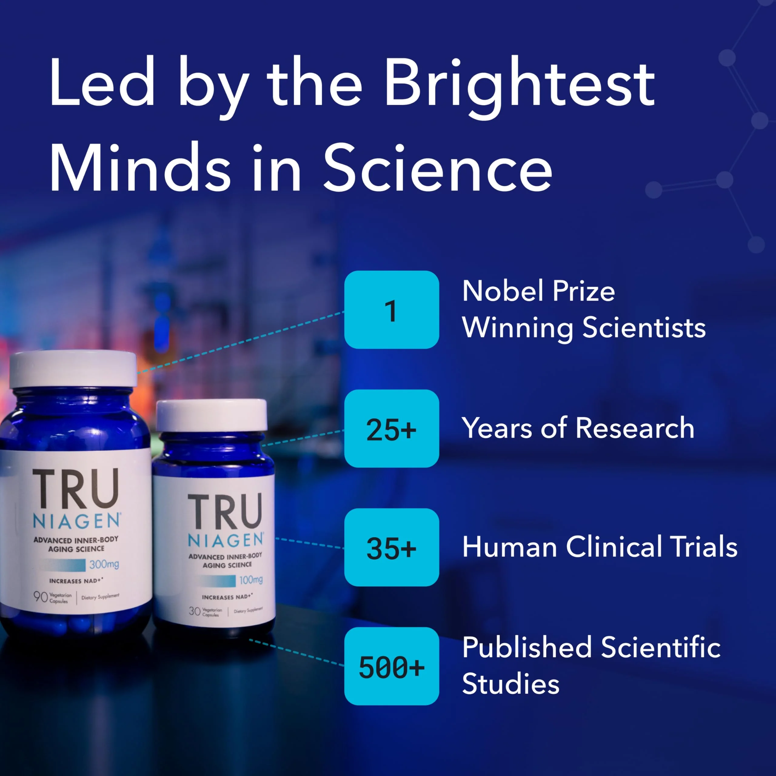 TRU NIAGEN Patented NAD Supplement – Anti-Aging & Cellular Energy (NR) 300mg, 30 Servings, 2 Bottles - Image 2