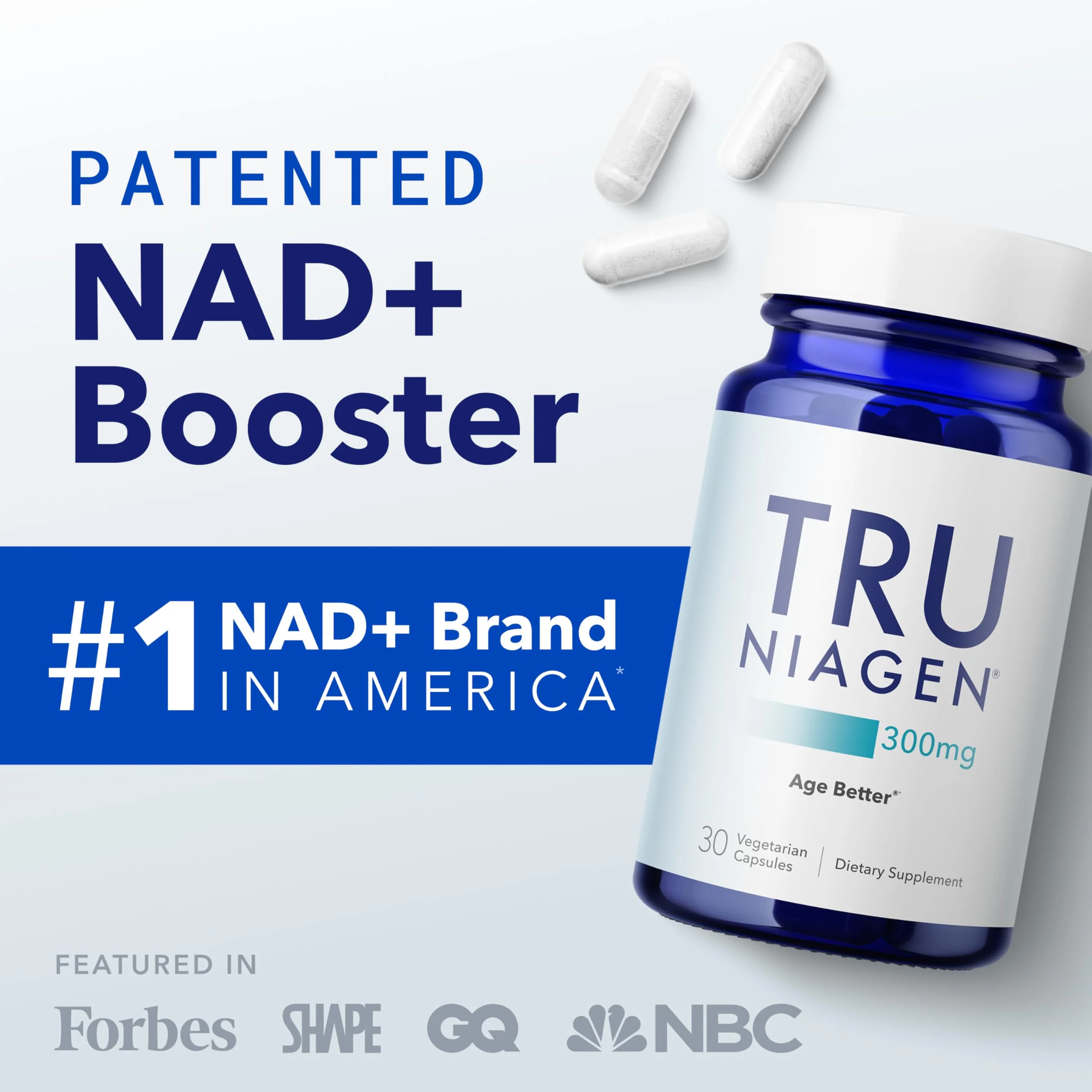 TRU NIAGEN Patented NAD Supplement – Anti-Aging & Cellular Energy (NR) 300mg, 30 Servings, 2 Bottles - Image 4