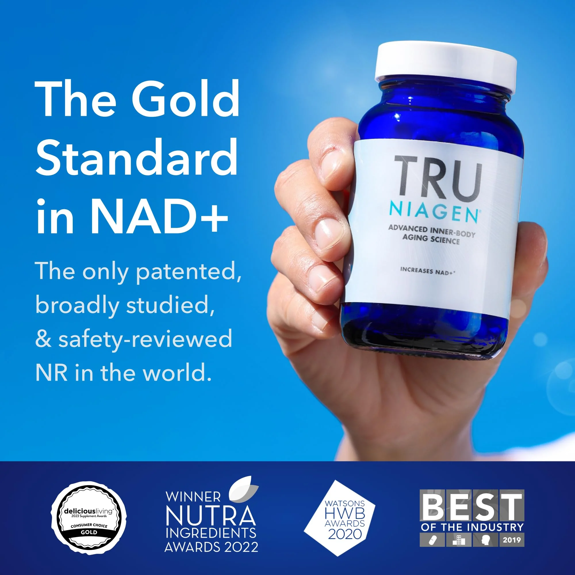 TRU NIAGEN Patented NAD Supplement – Anti-Aging & Cellular Energy (NR) 300mg, 30 Servings, 2 Bottles - Image 7