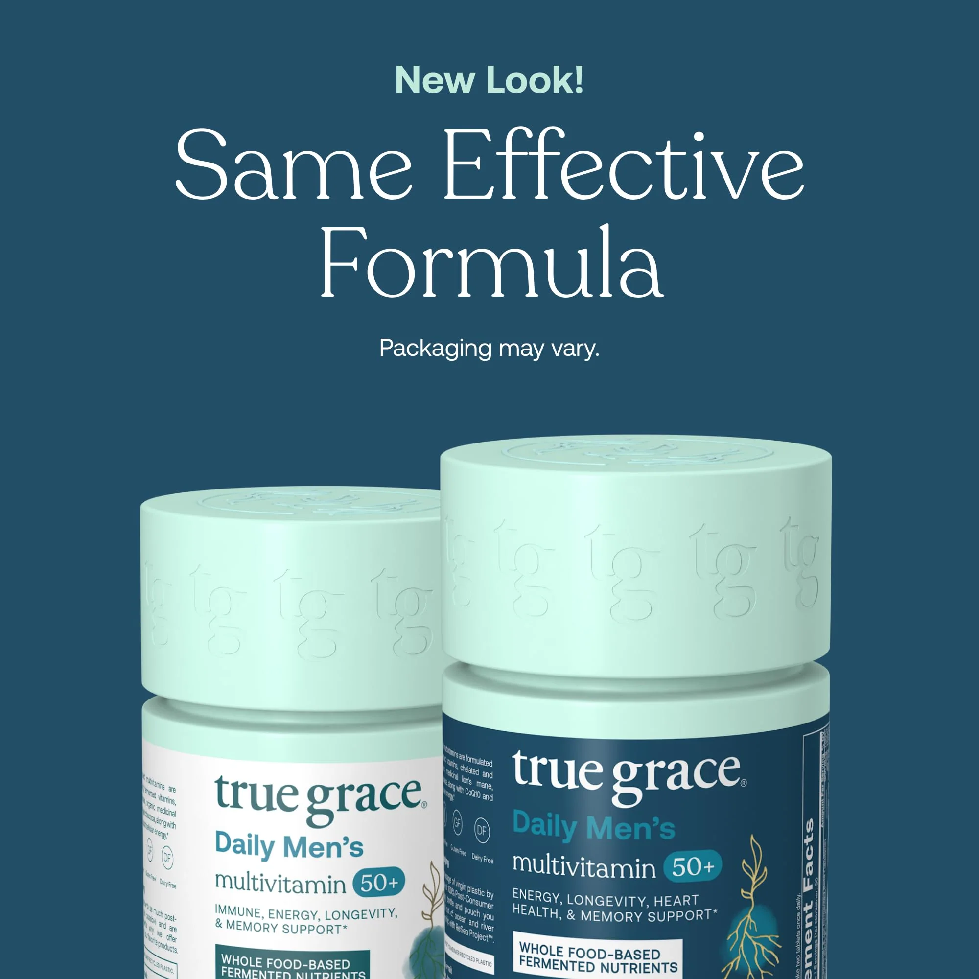True Grace Daily Men’s Multivitamin 50+ | 60 Easy-to-Swallow Tablets | Immune, Energy, Longevity & Memory Support | Gluten Free, Soy Free, Vegan | 30 Servings - Image 8