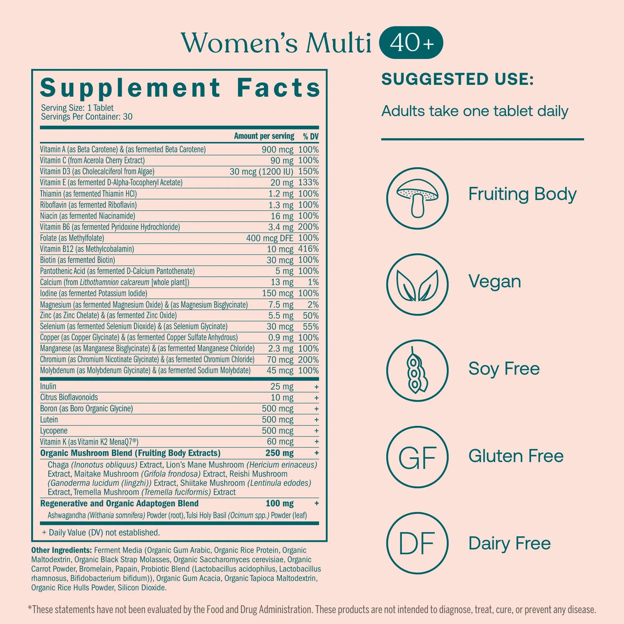 True Grace One Daily Men’s 40+ & Women’s 40+ Multivitamin Bundle – 30 Vegan Tablets Each, Non-GMO - Image 2