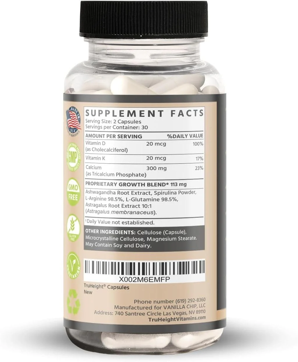 TruHeight Growth Capsules for Kids & Teens | Natural Bone Support with D3, K2 & Ashwagandha - Image 4