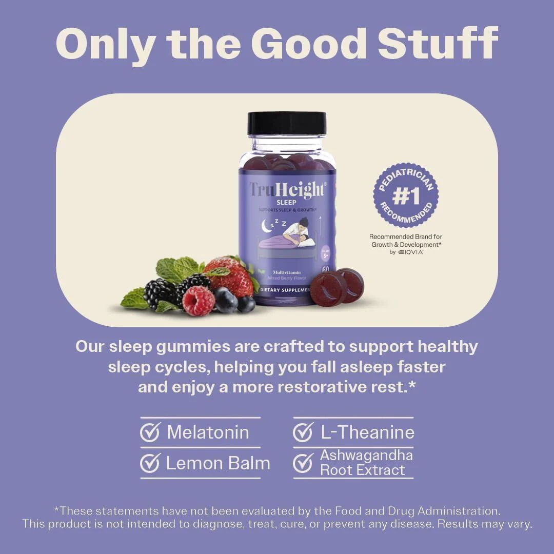 TruHeight Sleep Gummies for Kids & Teens – Natural Melatonin, Ashwagandha & L-Theanine - Image 11