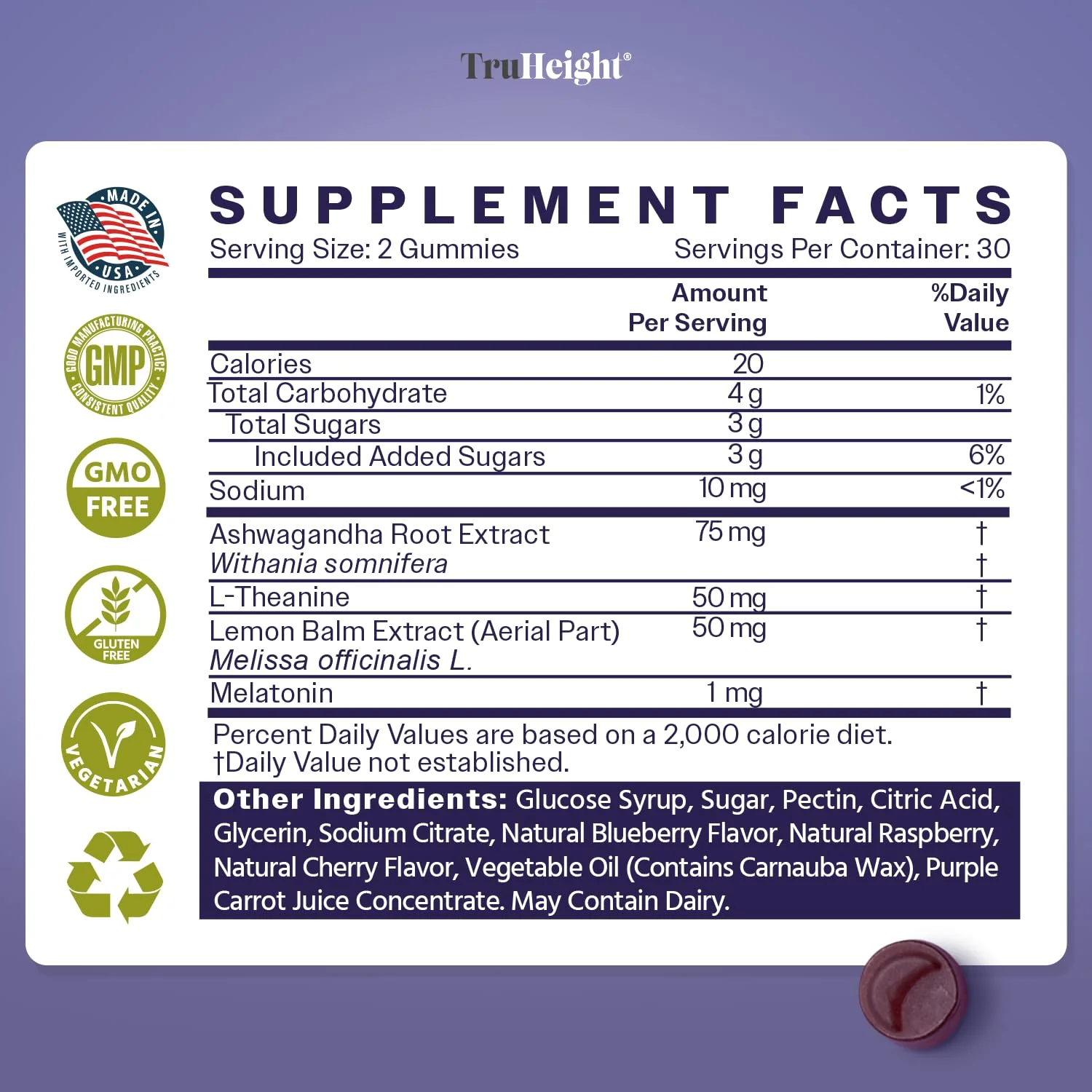 TruHeight Sleep Gummies for Kids & Teens – Natural Melatonin, Ashwagandha & L-Theanine - Image 14